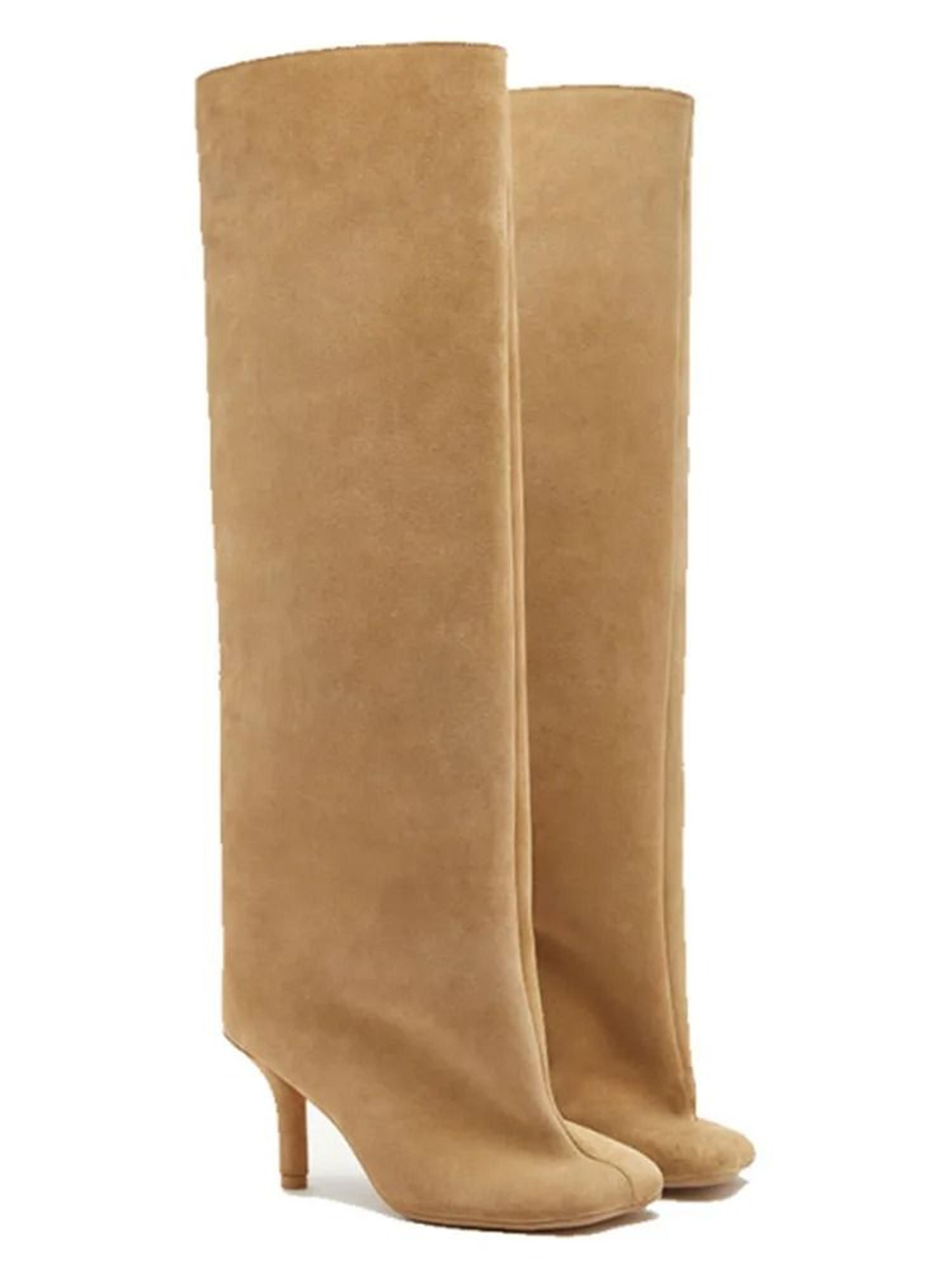 Womens Knee High Boots With 6cm Slim High Heels Round Toe Fashion Long Boots For Autumn And Winter 2