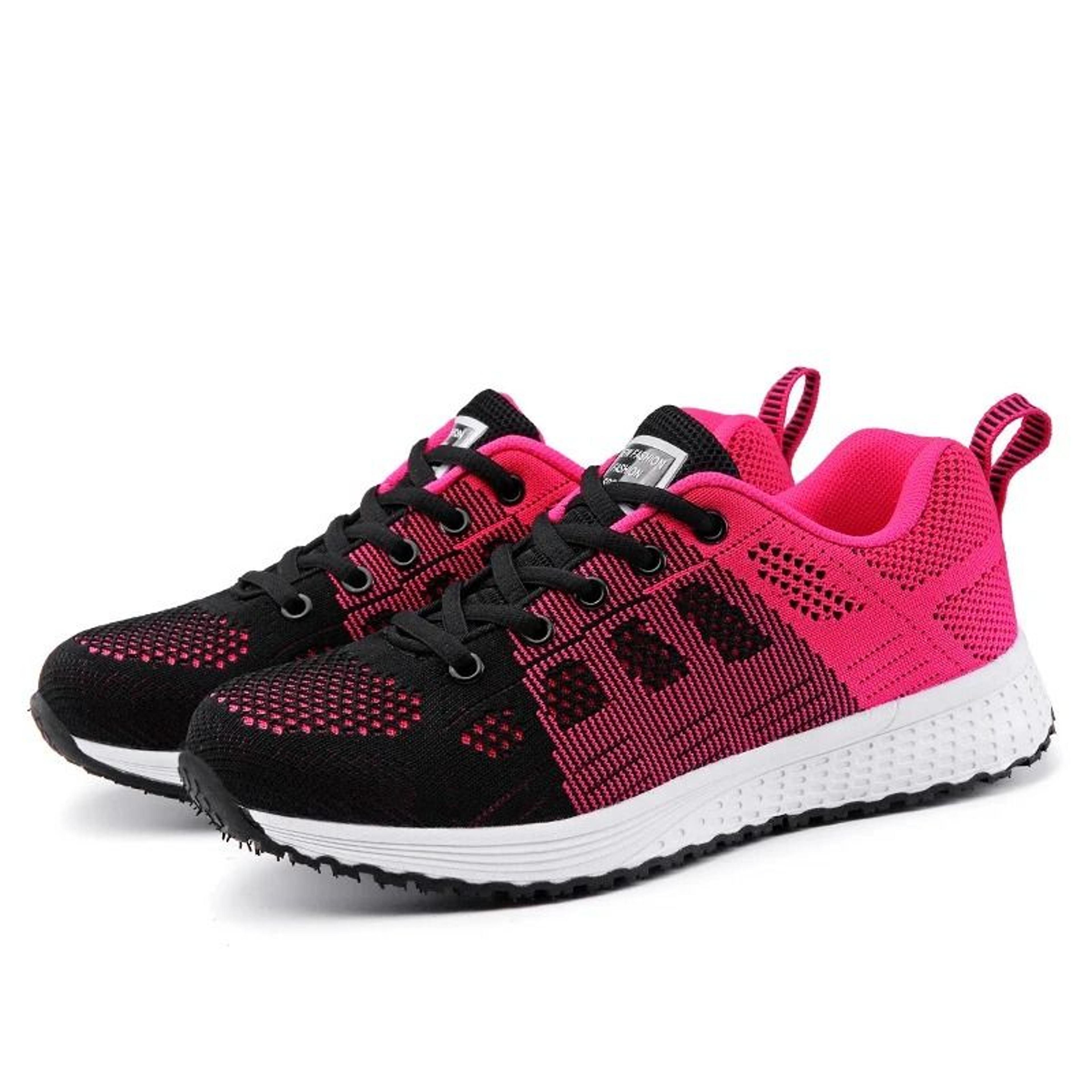 Womens Casual Lace Up Flat Sneakers Soft Comfortable Walking Shoes Plus Size Available 4