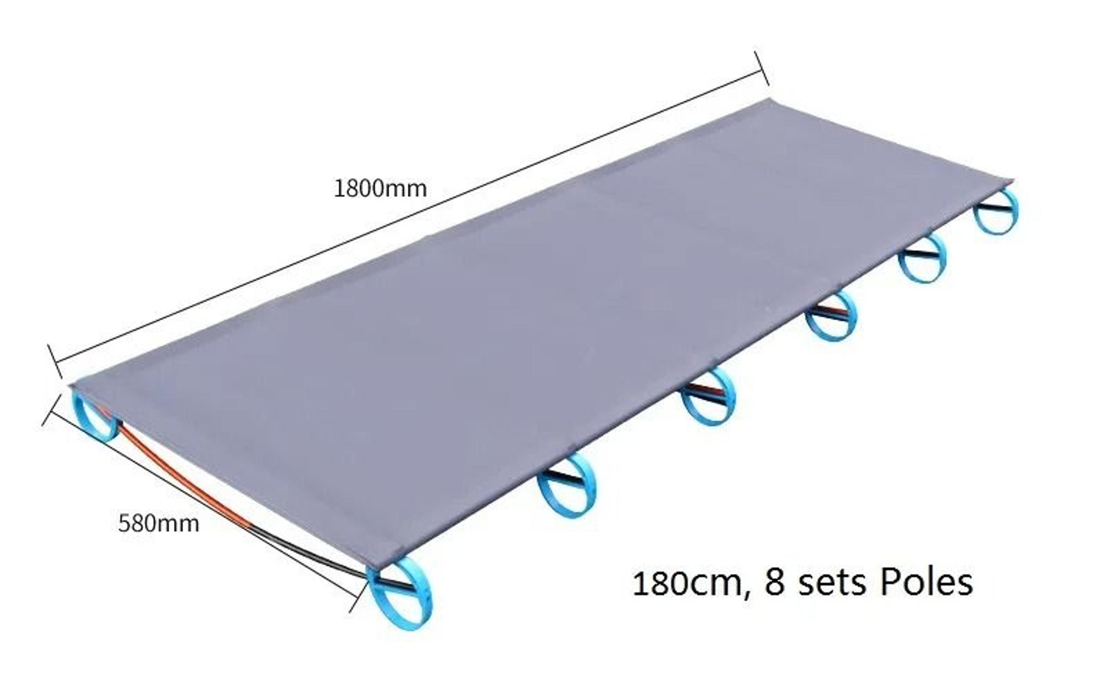 Camping Tent Folding Cot Ultralight 180cm Single Portable Bed With Alloy Frame 6