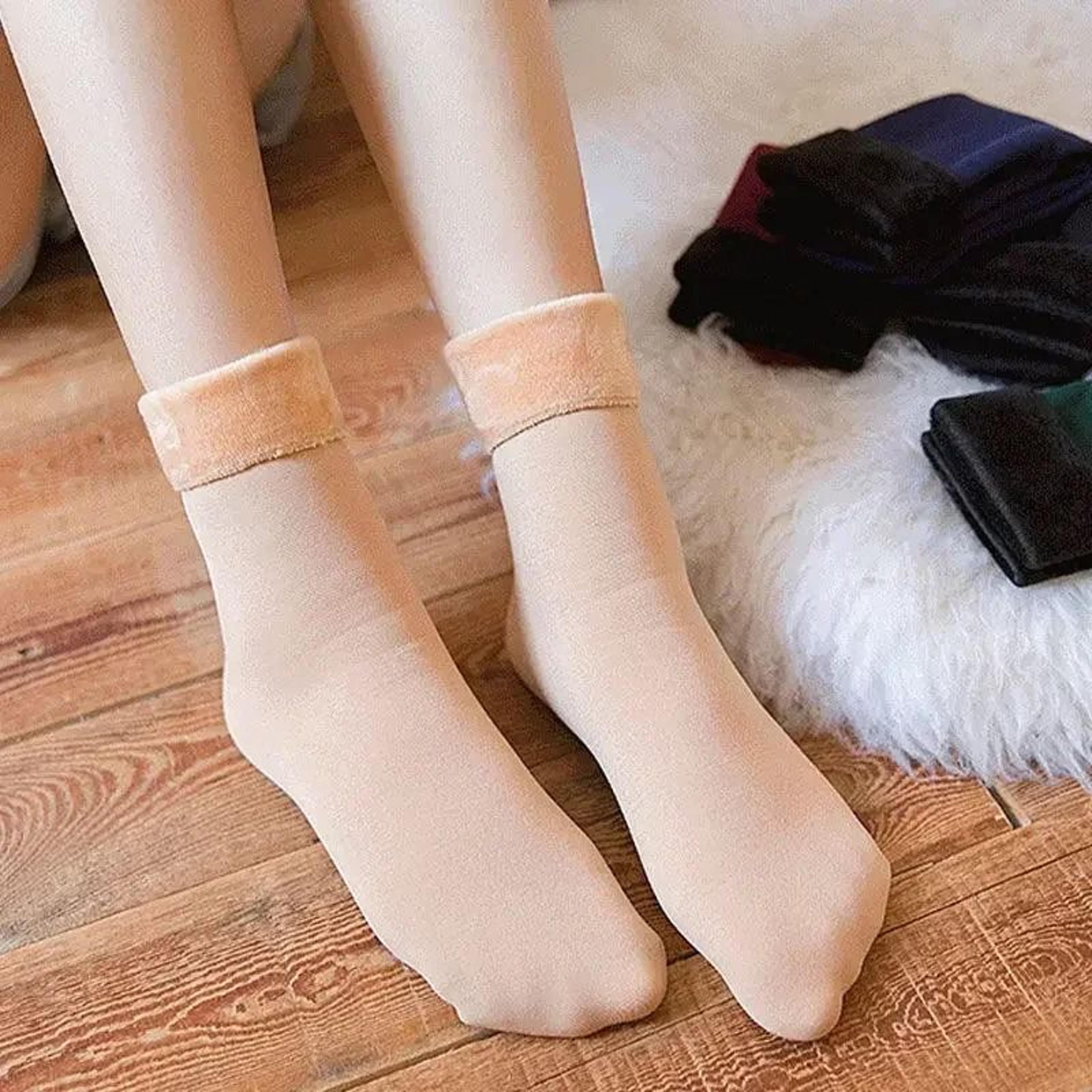 Womens Winter Thermal Wool Blend Socks Thick Warm Short Boot Socks For Cold Weather 3