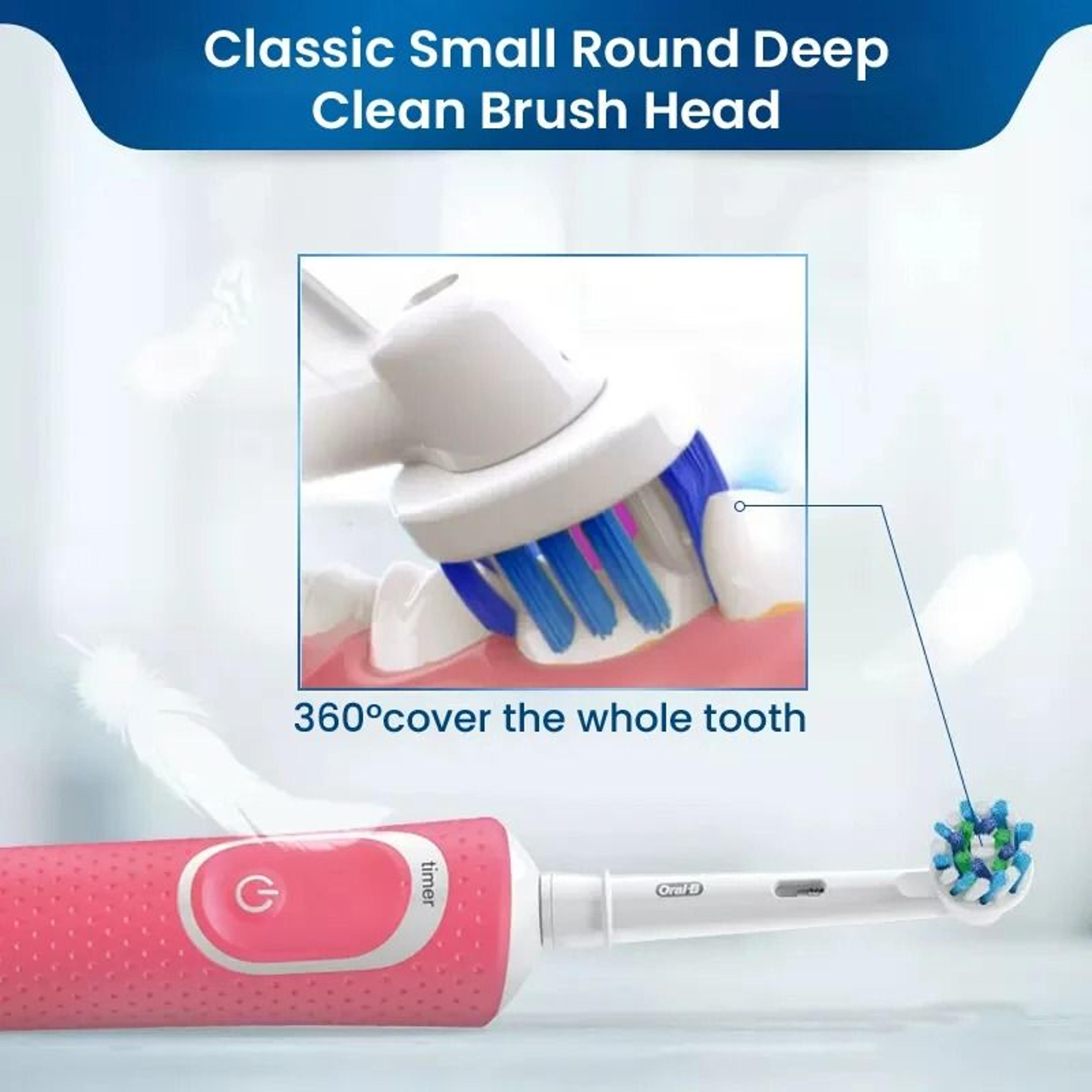 Oral B D100 Electric Toothbrush With Timer Waterproof Rechargeable Teeth Cleaning Brush 3