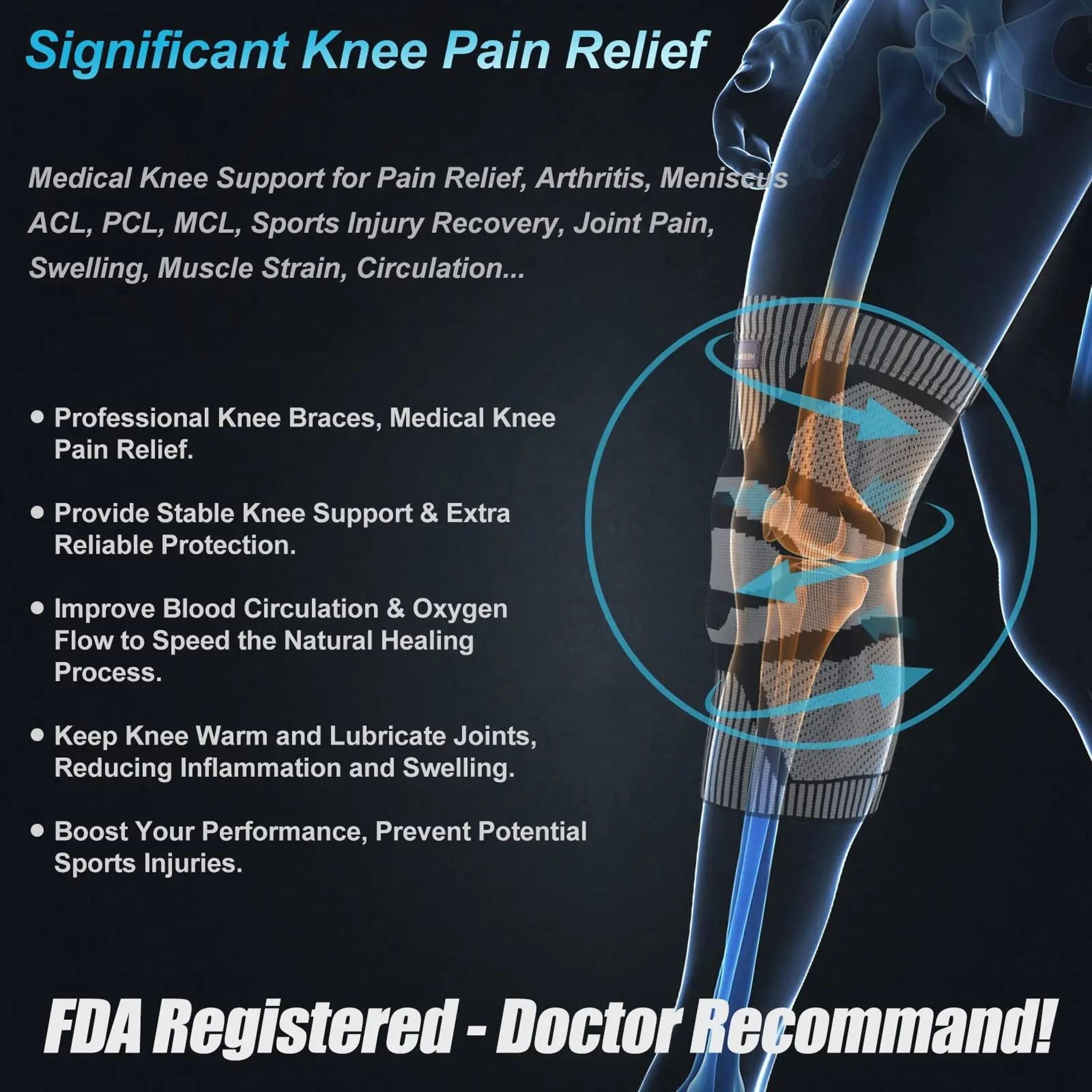 NEENCA Knee Brace Compression Sleeve For Pain Relief And Injury Recovery 2