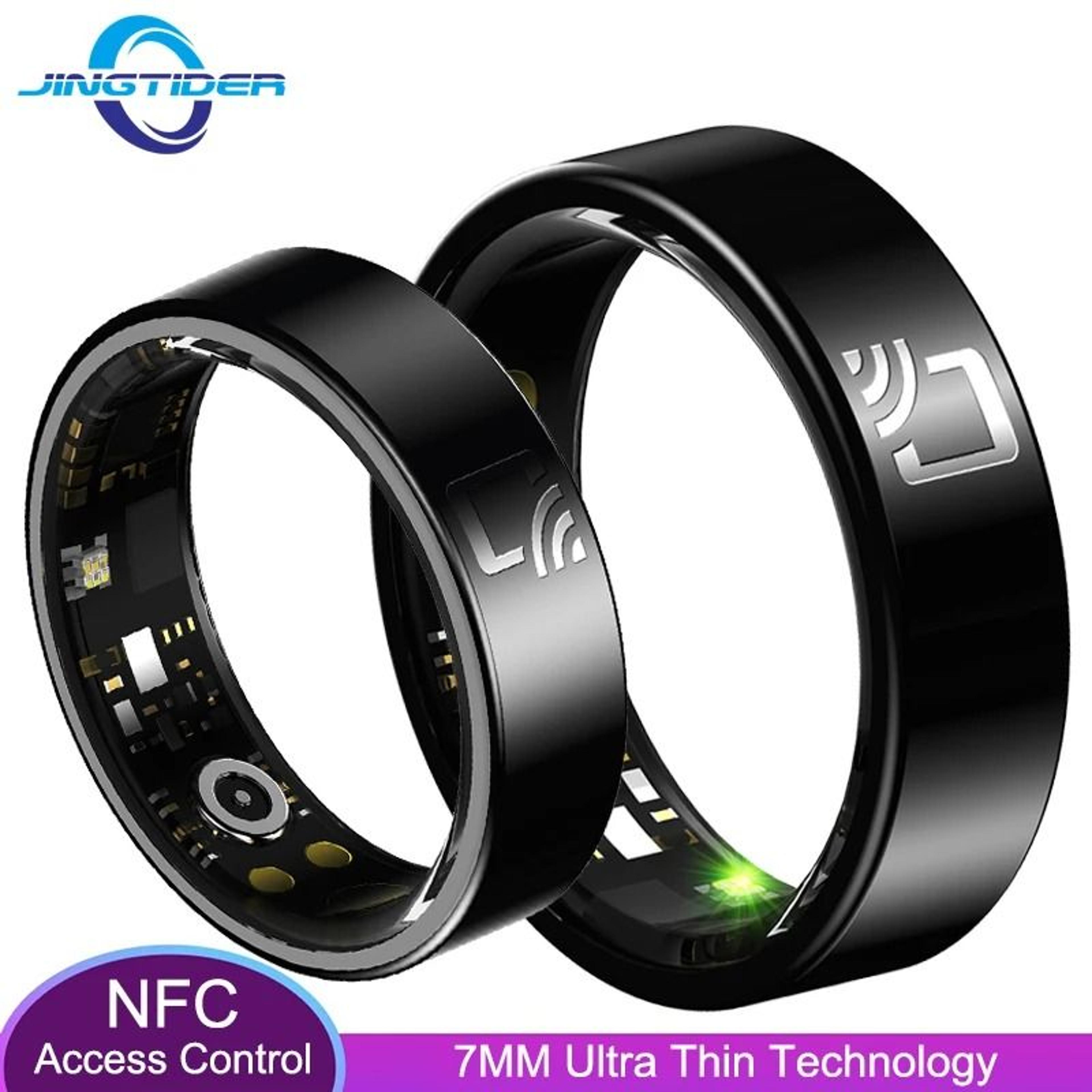 r20 ceramic smart ring with nfc access control and health monitoring
