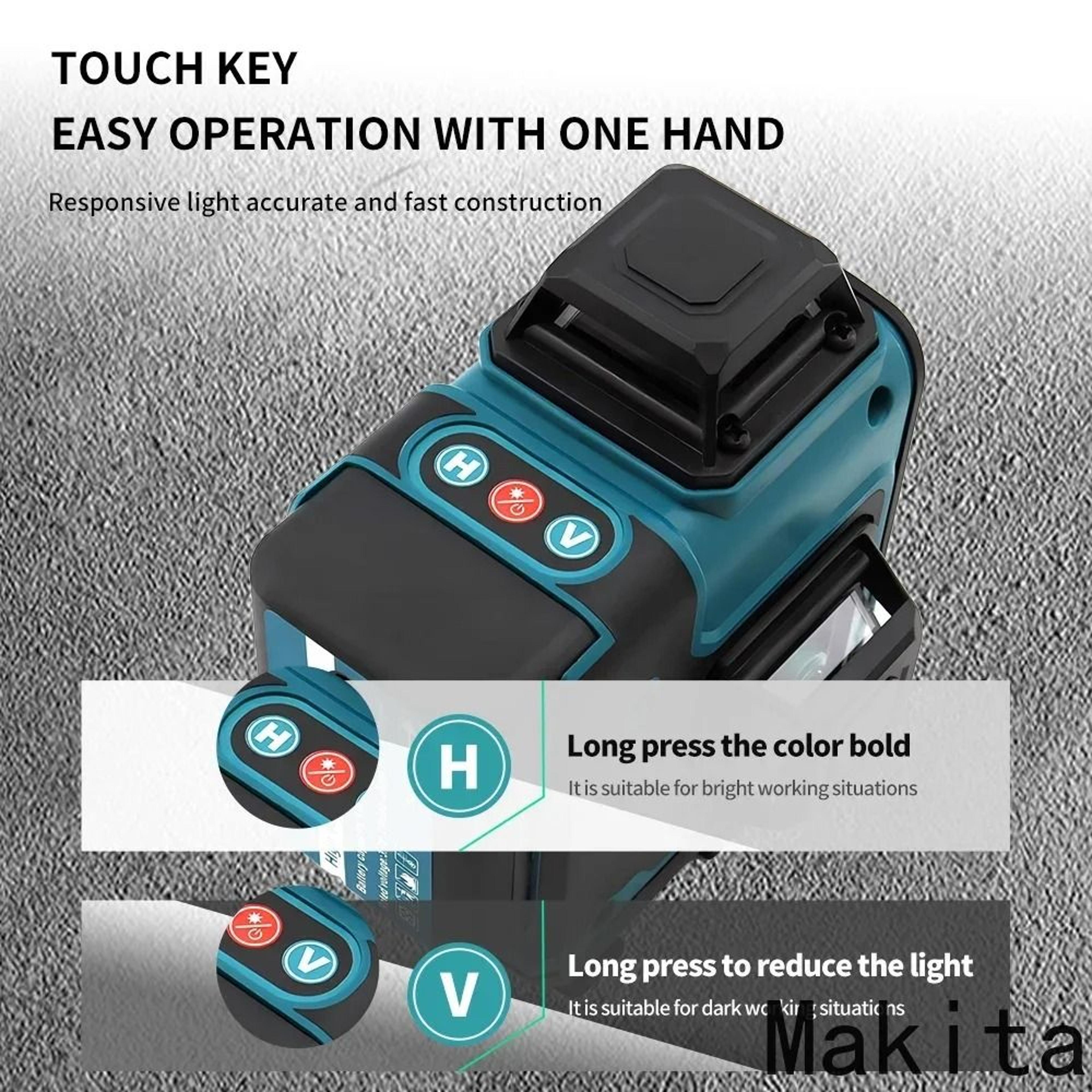 Makita High Precision 16 Line Green Laser Level With Wall Mount 0