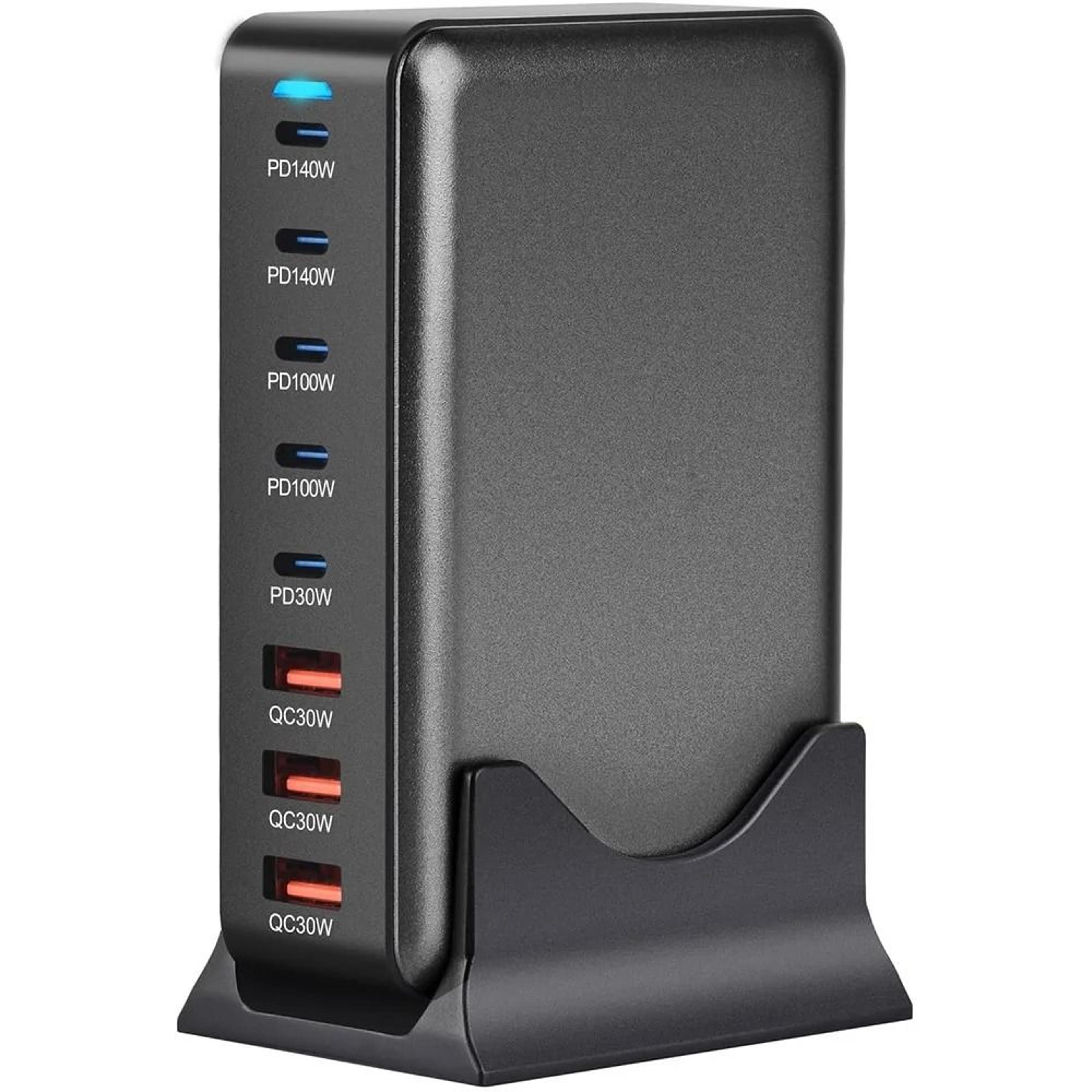 600W GaN Fast Charger 8 Port USB C Charging Station With PD31 4