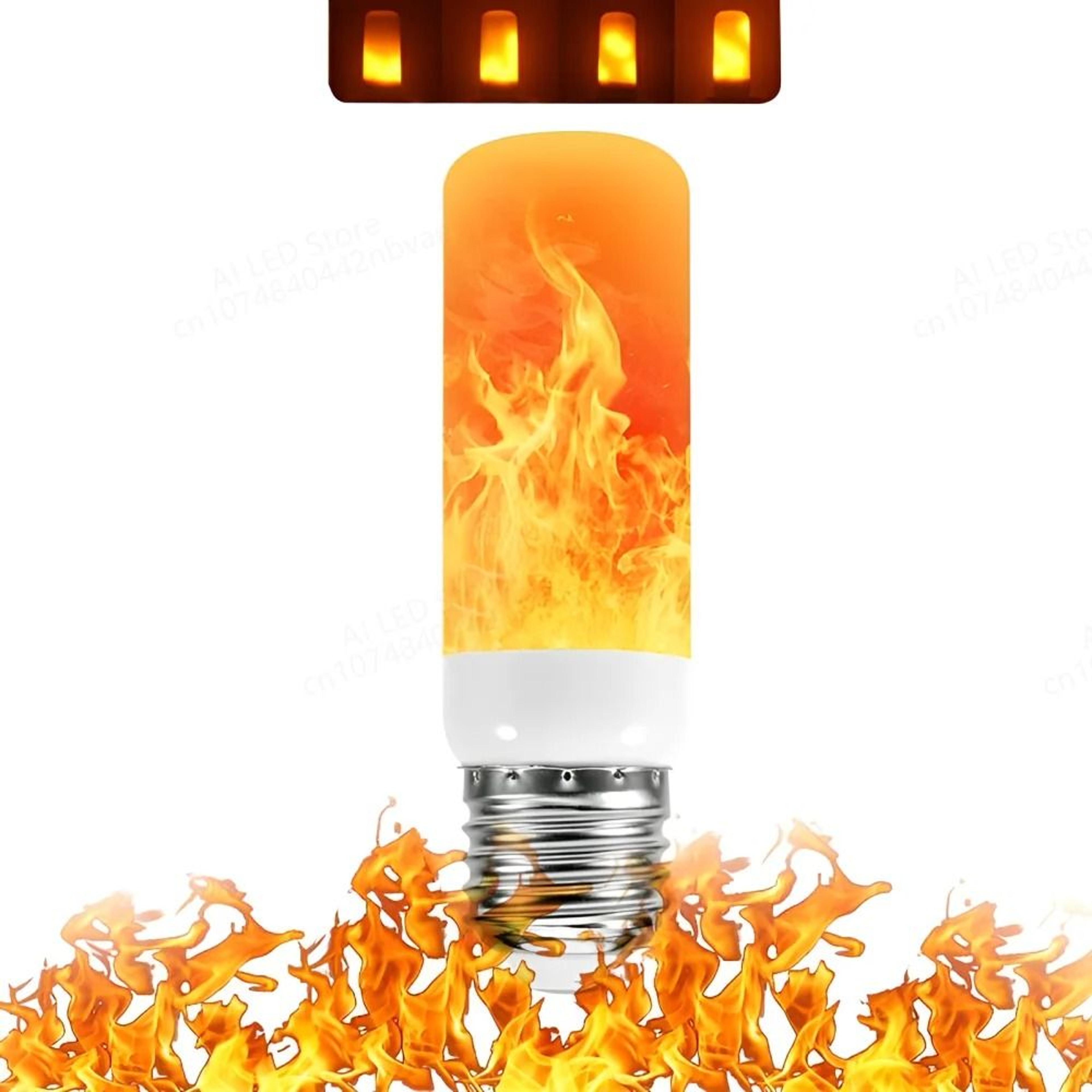 LED Flame Effect Bulb E14 E27 B22 Base Flickering Flame Lamp Light 13