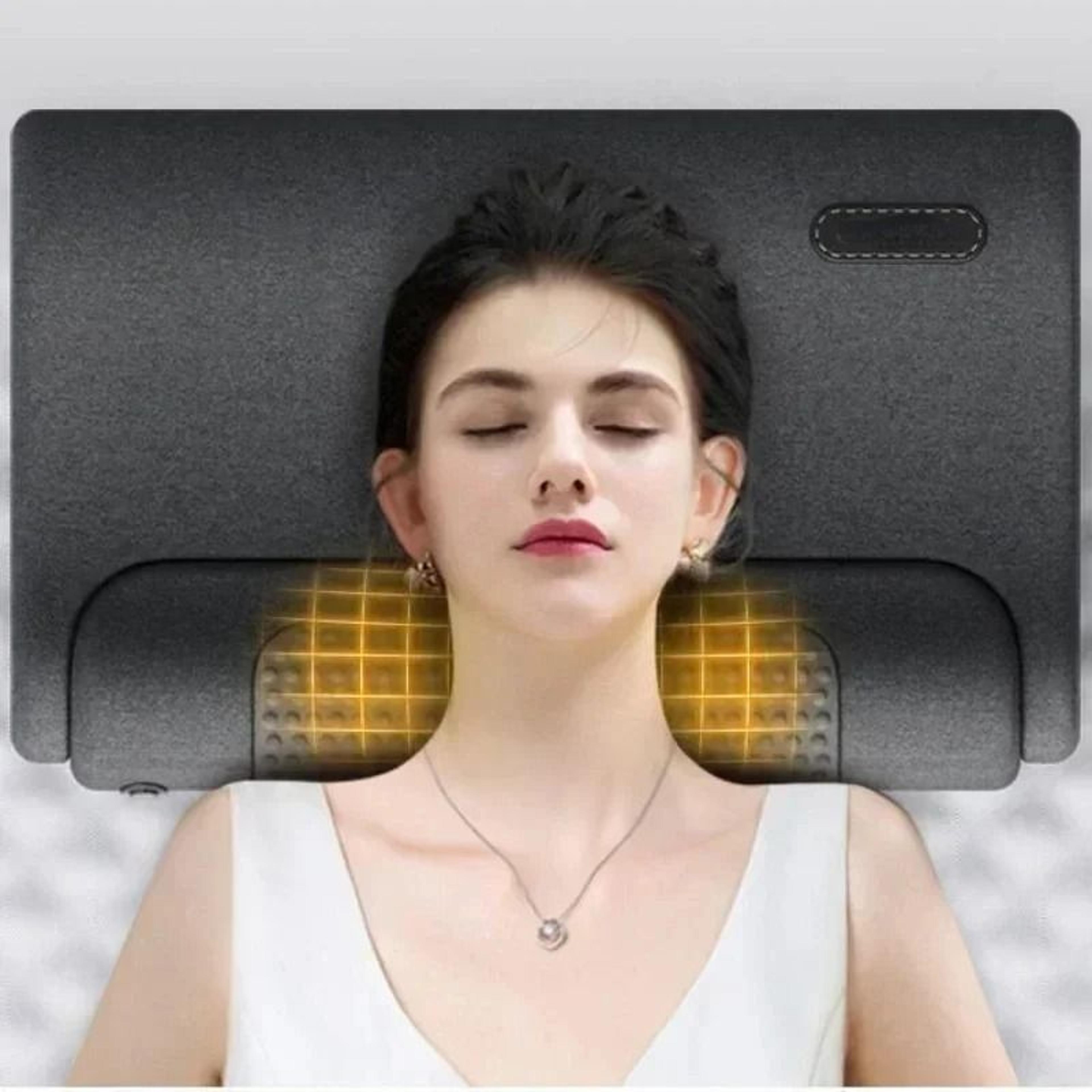 Electric Neck Massage Pillow Heating Shiatsu Vibration Cervical Spine Support 5