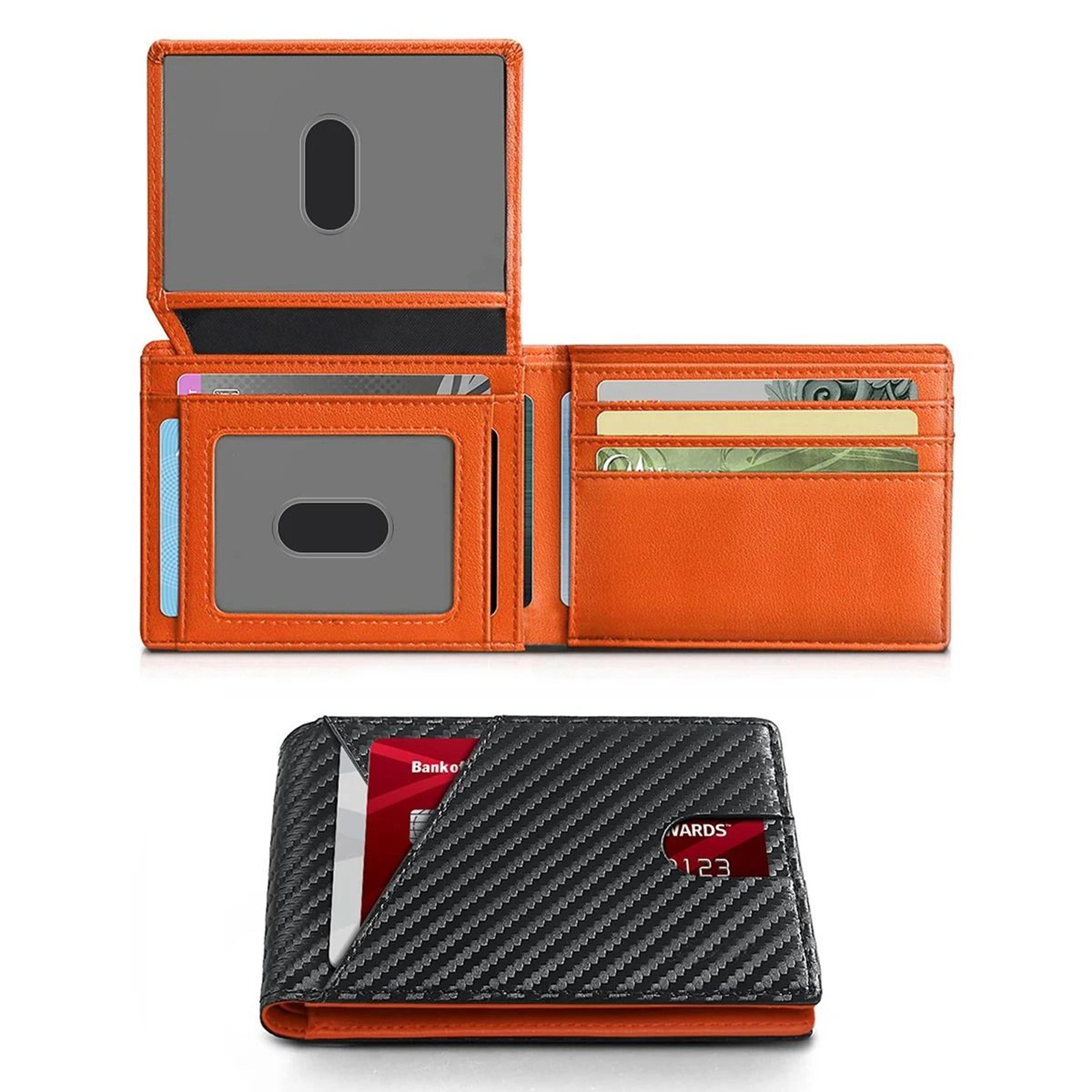 RFID Ultra Thin Carbon Fiber Trifold Wallet With 8 Card Slots 10