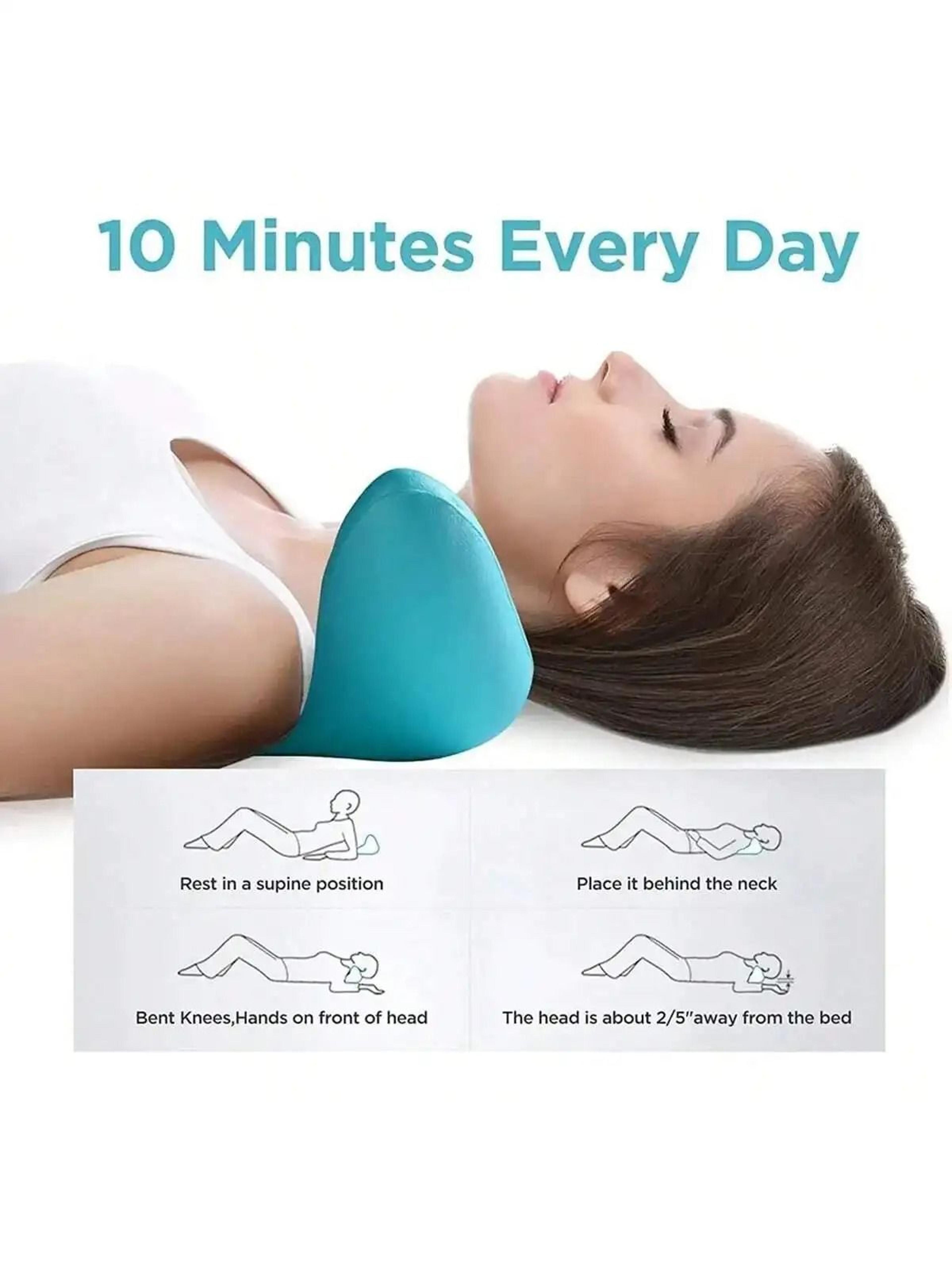 Cervical Traction Neck Relaxer Pillow For Spine Alignment And Muscle Relief 3