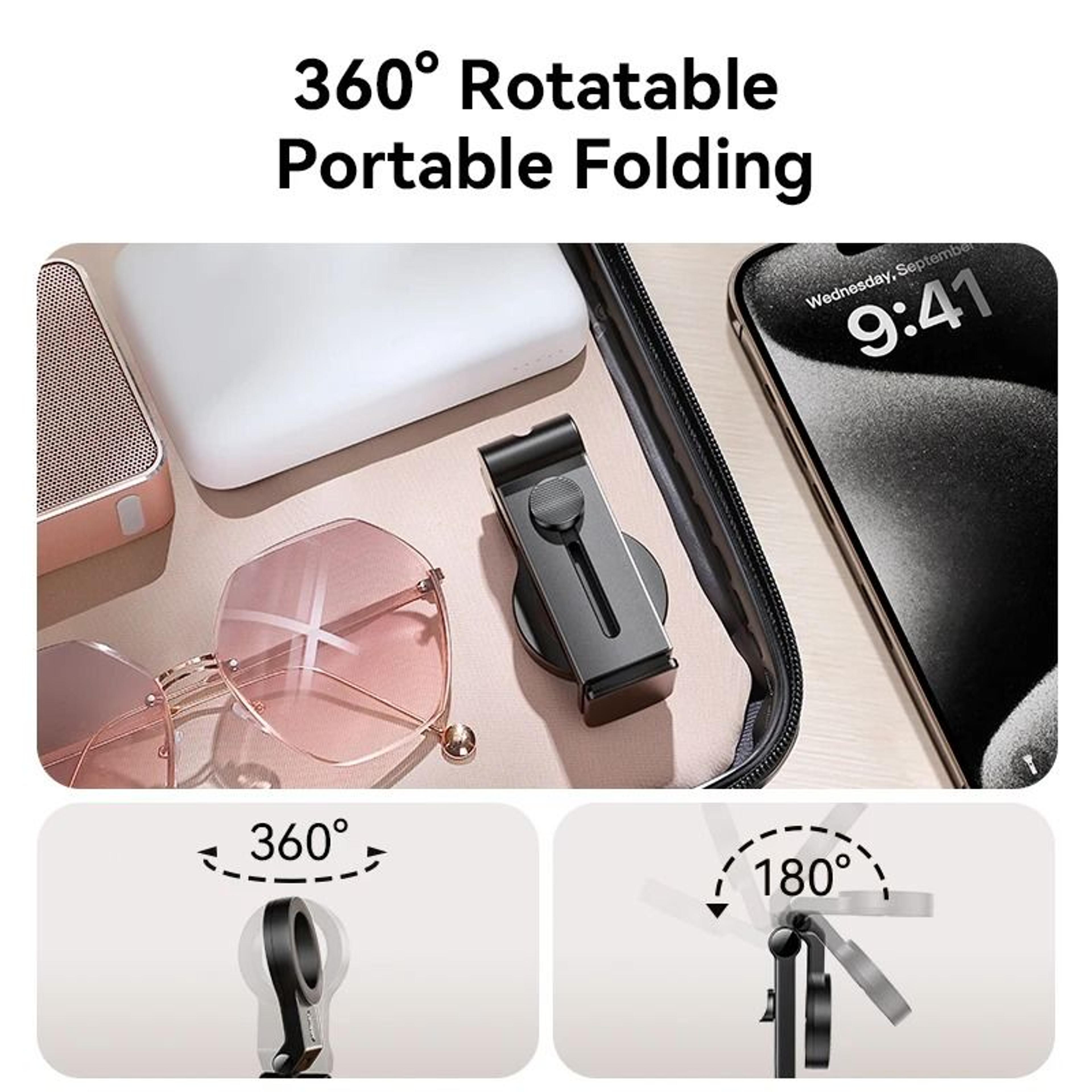 Joyroom Magnetic Travel Phone Holder Foldable Clamp Airplane Mount 2