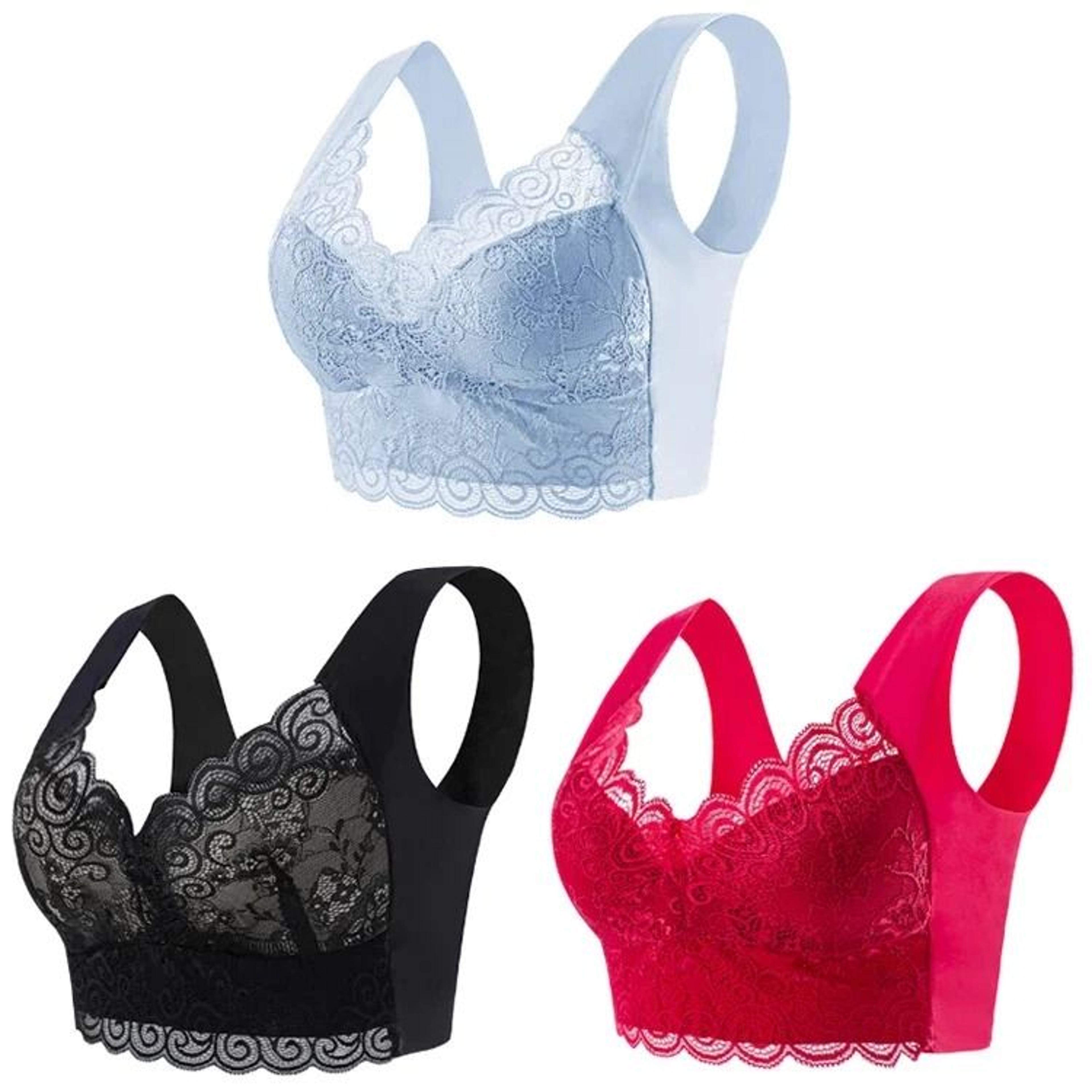 Seamless Lace Bra Top With Ice Silk Comfort And Wire Free Support For Women 16