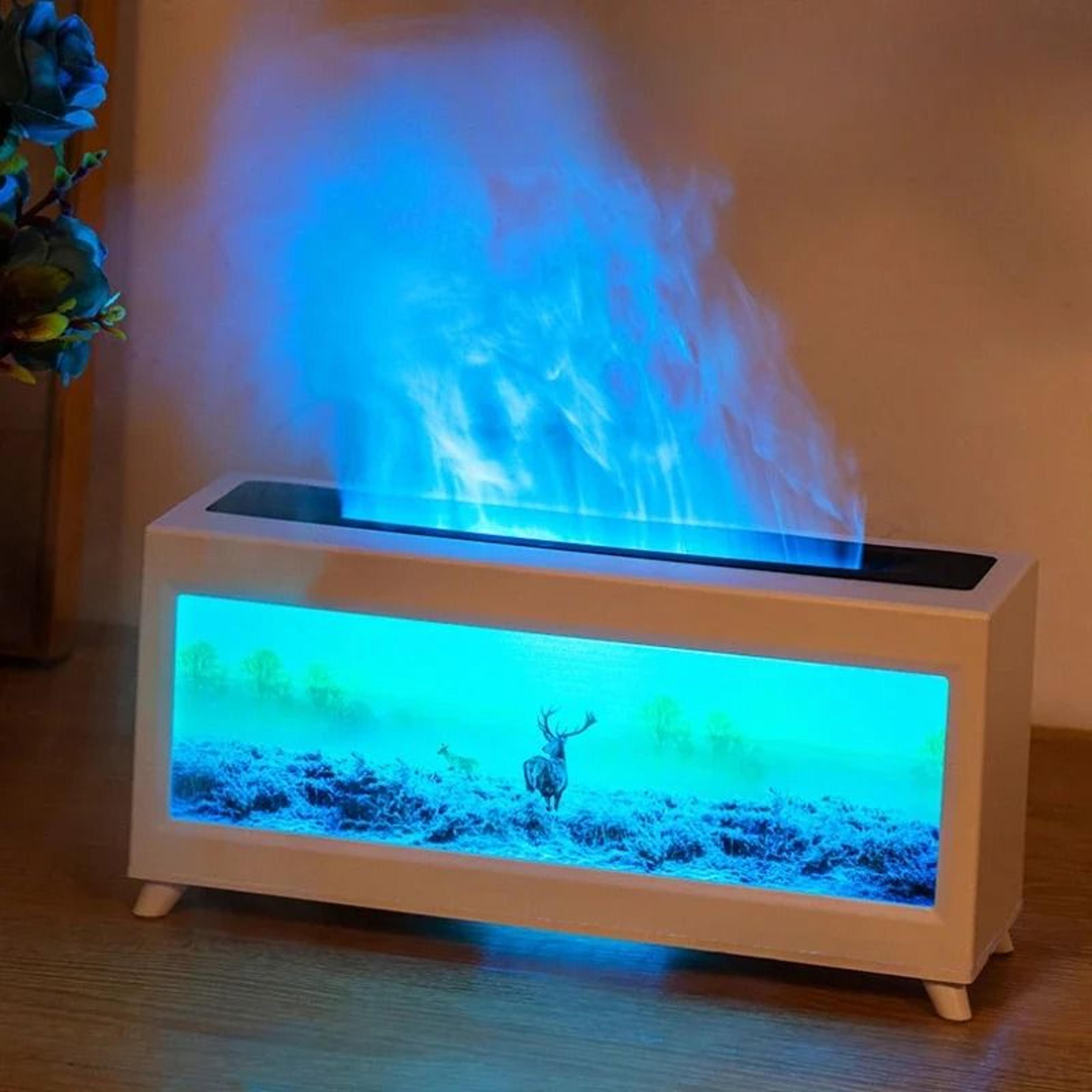 home fragrance diffuser fireplace flame essential oil humidifier with led atmosphere lamp