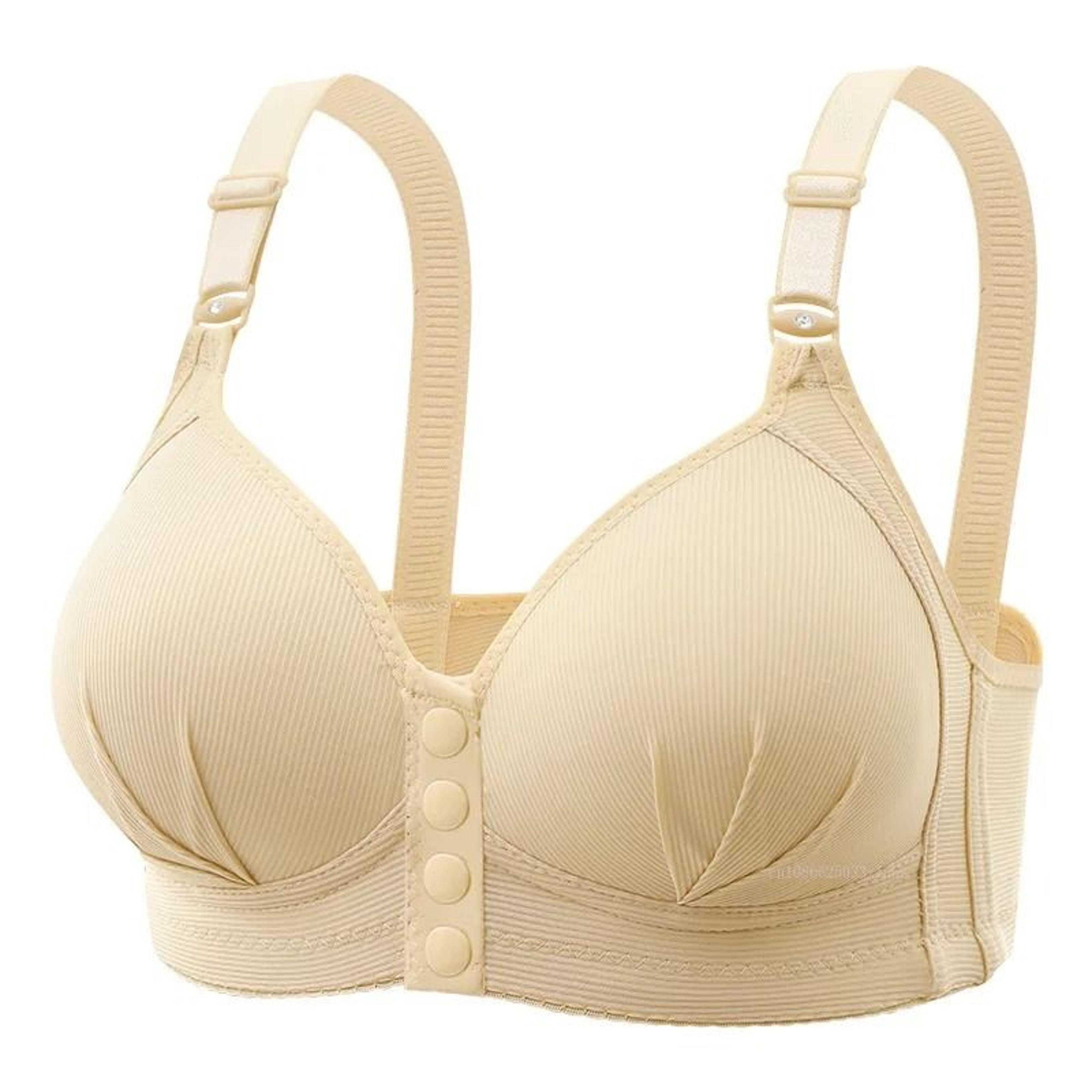 Front Buckle Thin Vest Bra Breathable Push Up Comfort Underwear Top 9