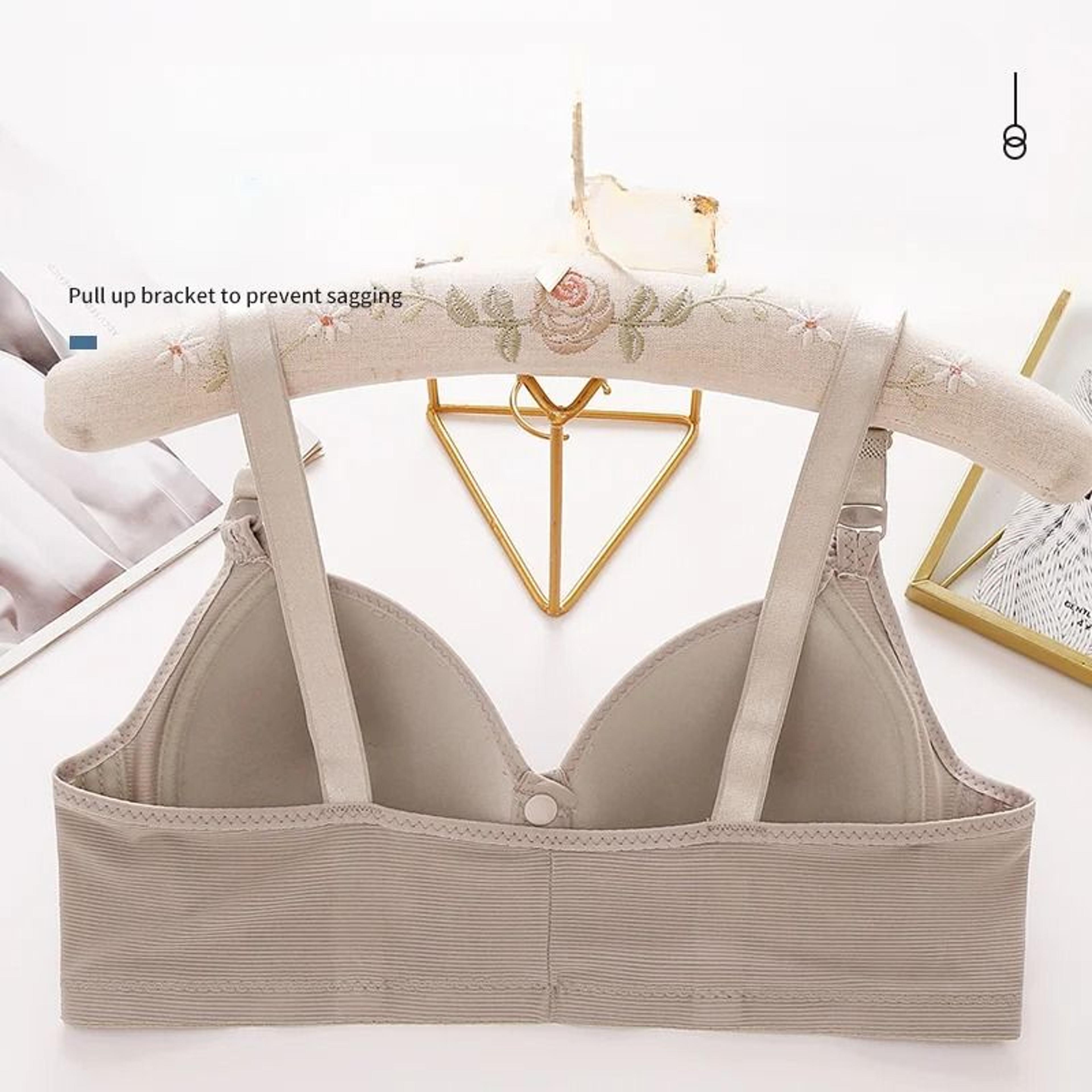 Front Buckle Thin Vest Bra Breathable Push Up Comfort Underwear Top 1