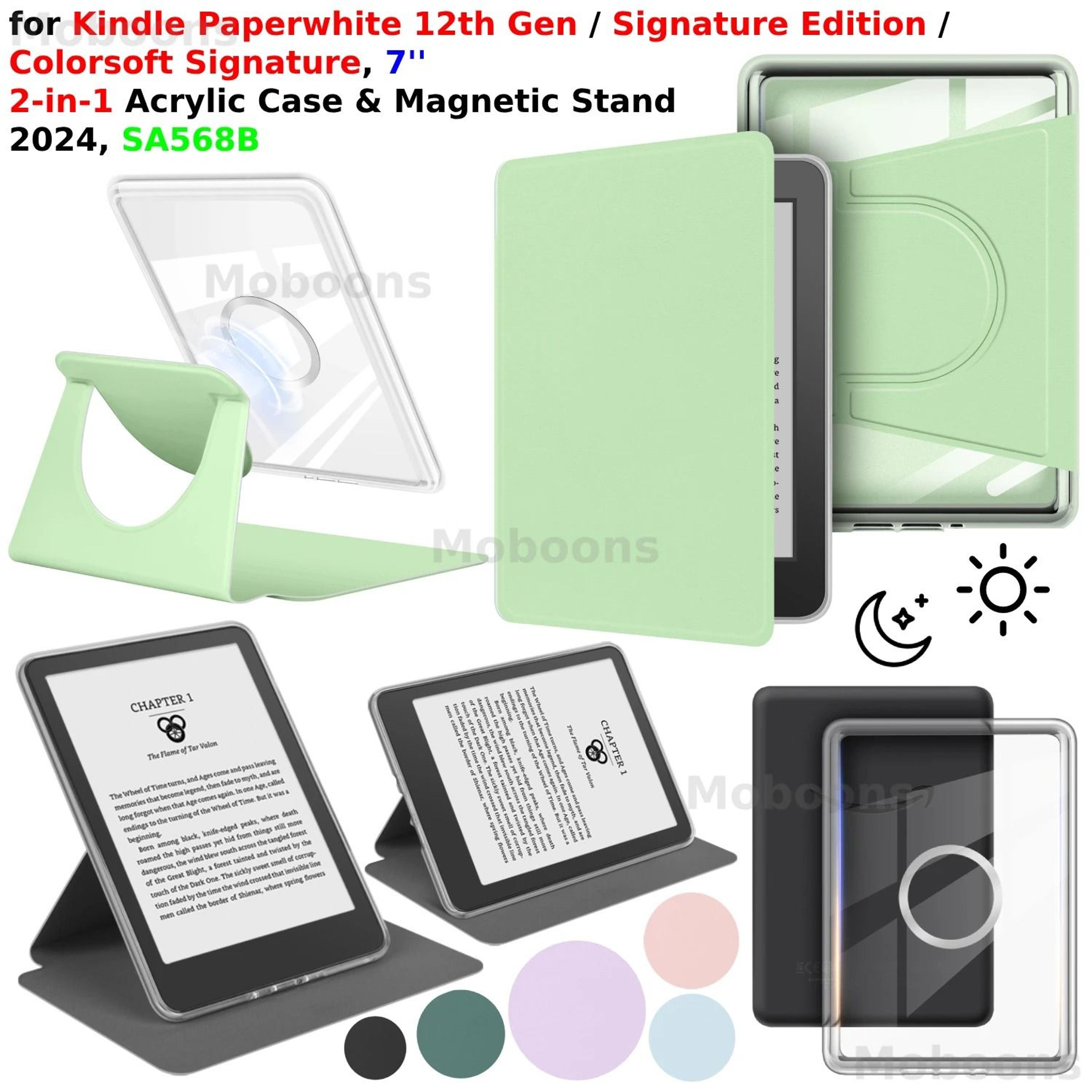 Kindle 12th Gen 2024 Case Magnetic Stand 360 Degree Rotation Detachable For Colorsoft Signature Edi 0