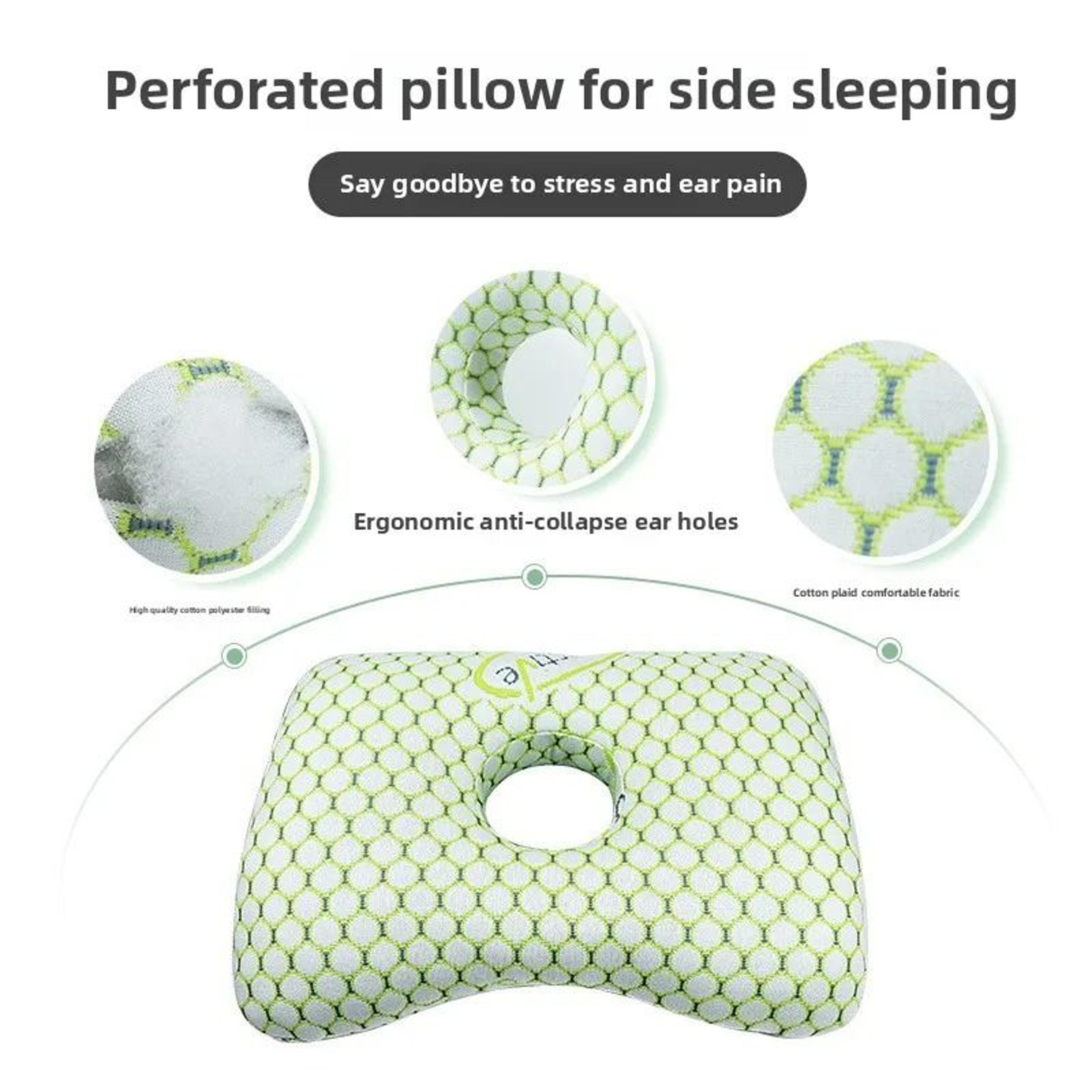 Bamboo Fiber Ear Pillow Orthopedic Side Sleeping Pillow For Adults And Seniors 2