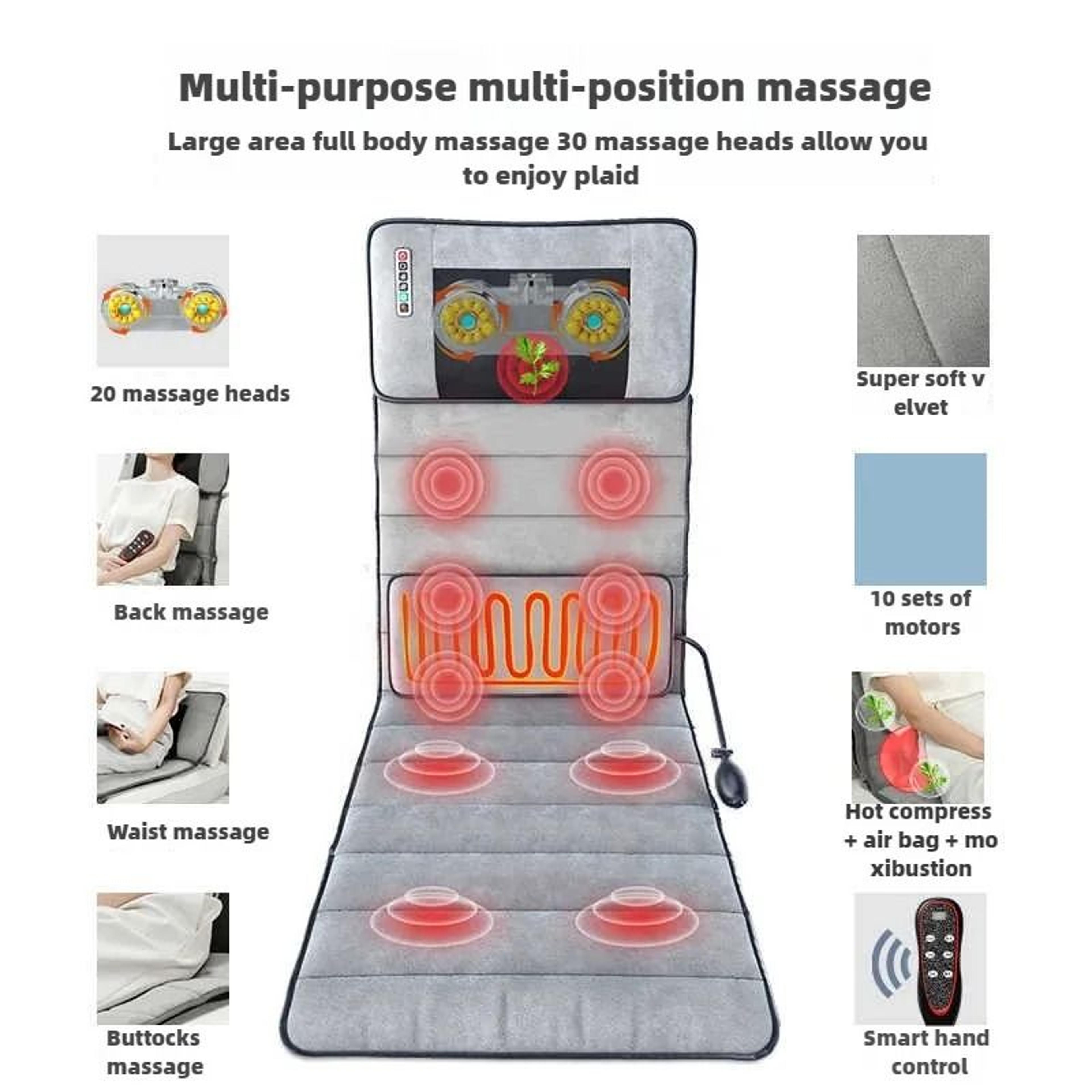 Electric Massage Mattress Full Body With Heating And Vibration Control 3