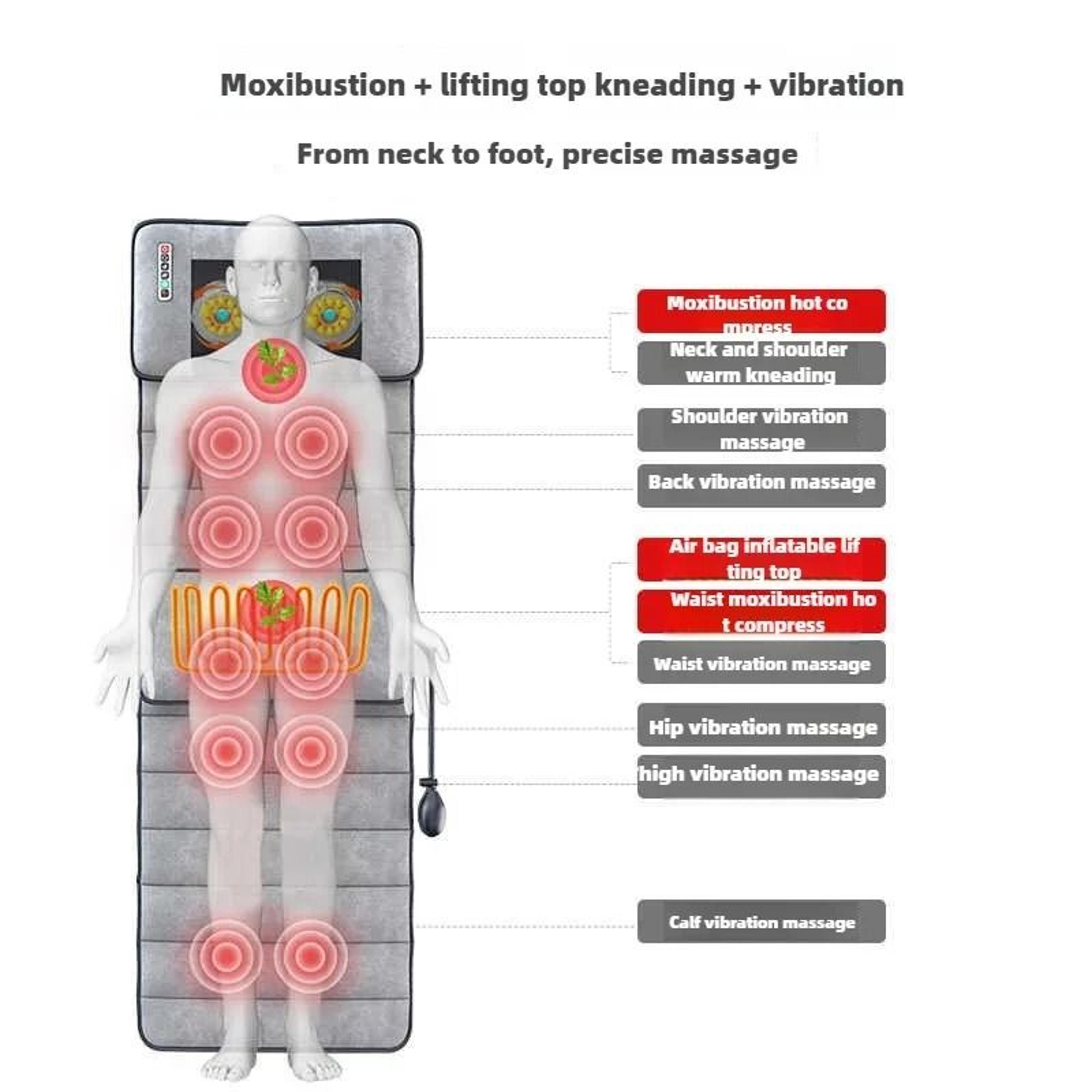 Electric Massage Mattress Full Body With Heating And Vibration Control 4