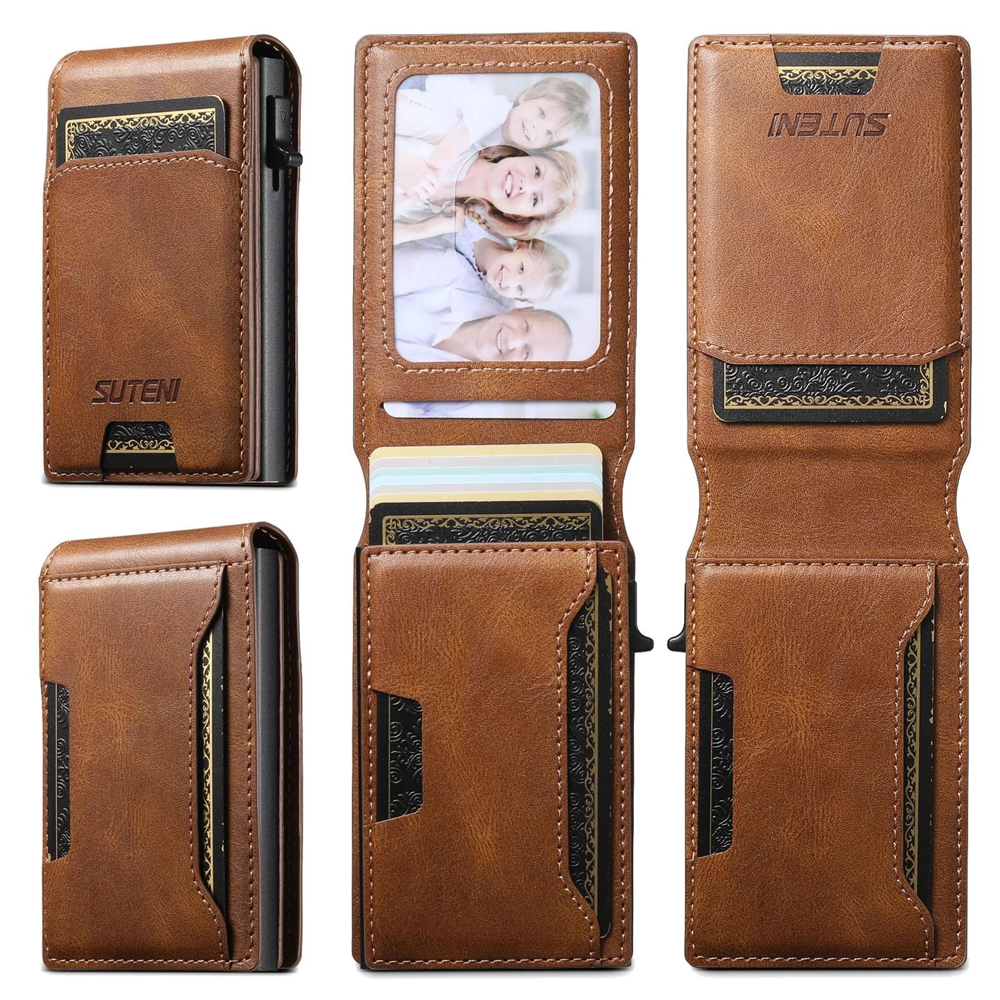 Mens PU Leather Auto Eject Wallet With Flip Cover 2