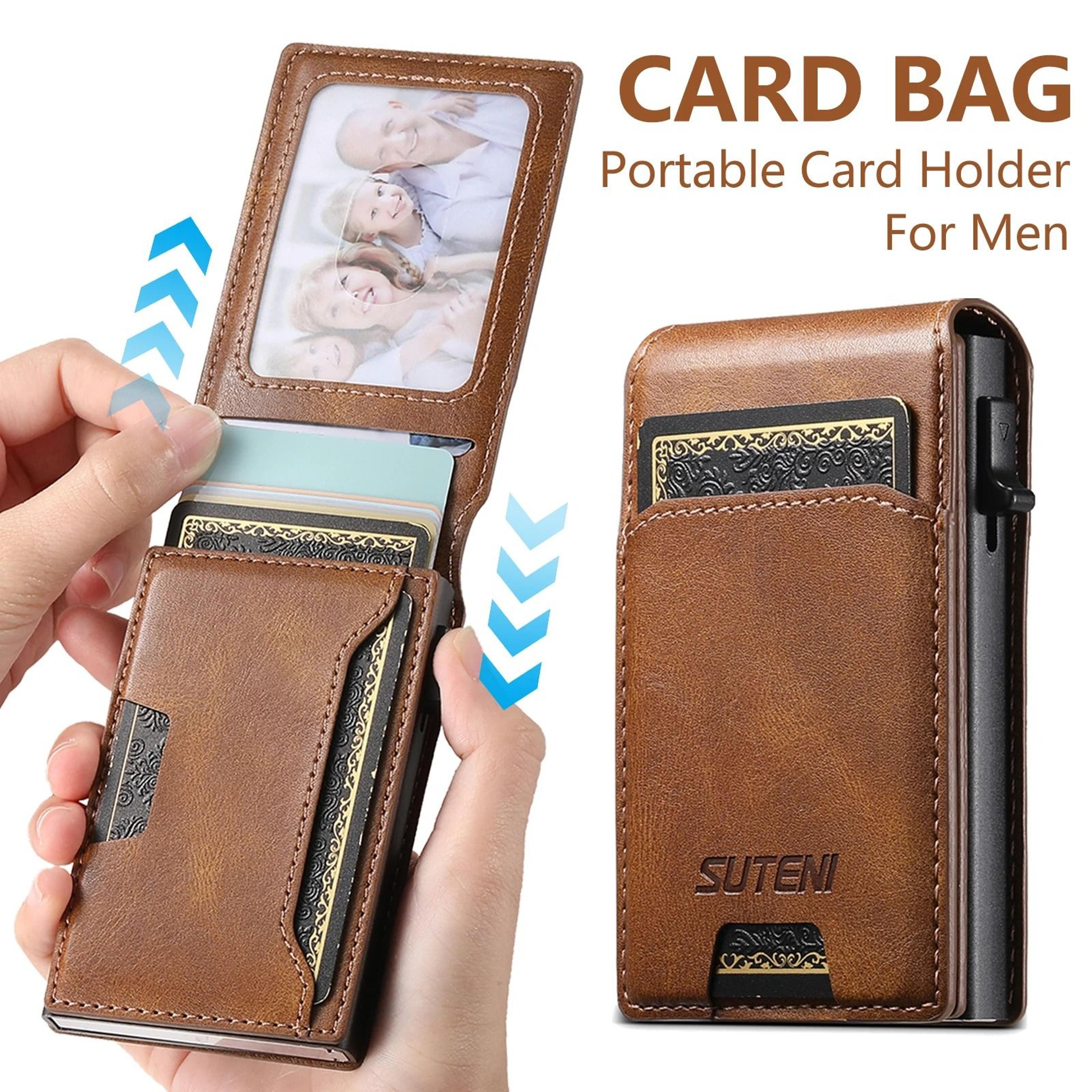 Mens PU Leather Auto Eject Wallet With Flip Cover 3