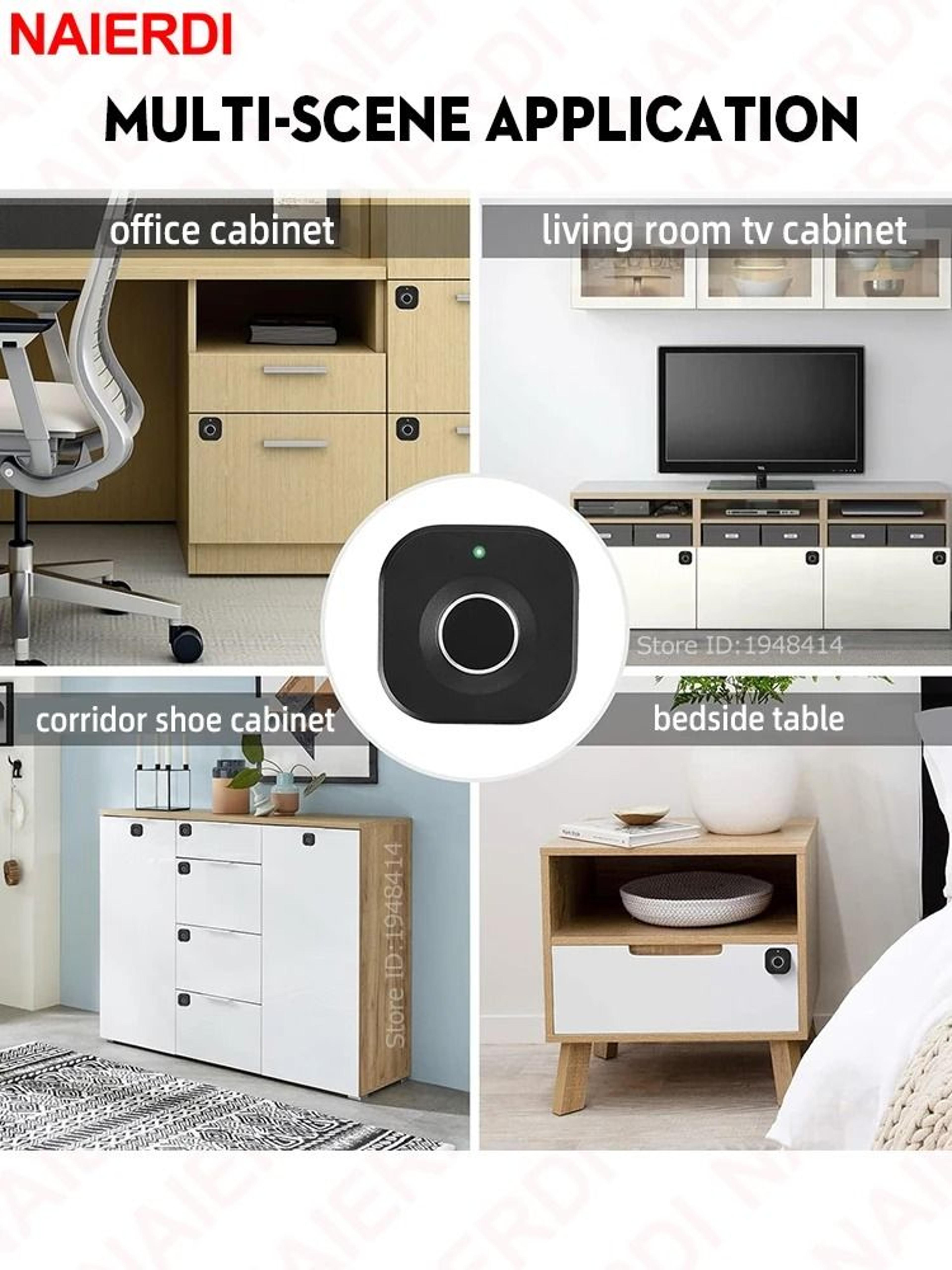 NAIERDI Smart Biometric Cabinet Lock Smart Fingerprint Keyless Lock For Lockers Drawers 4