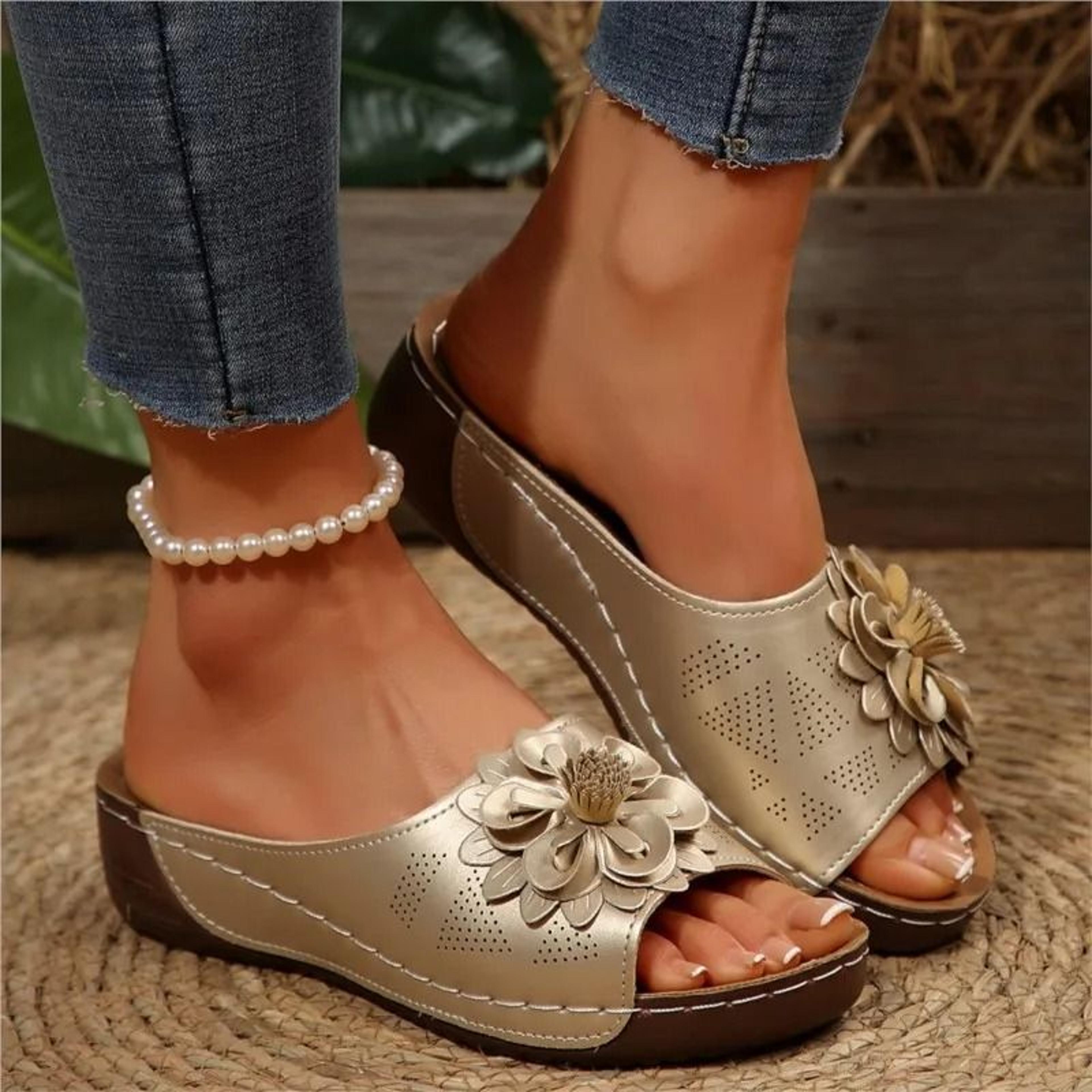 Womens Wedge Sandals Casual Walking Summer Shoes With Slip Resistant Sole 10