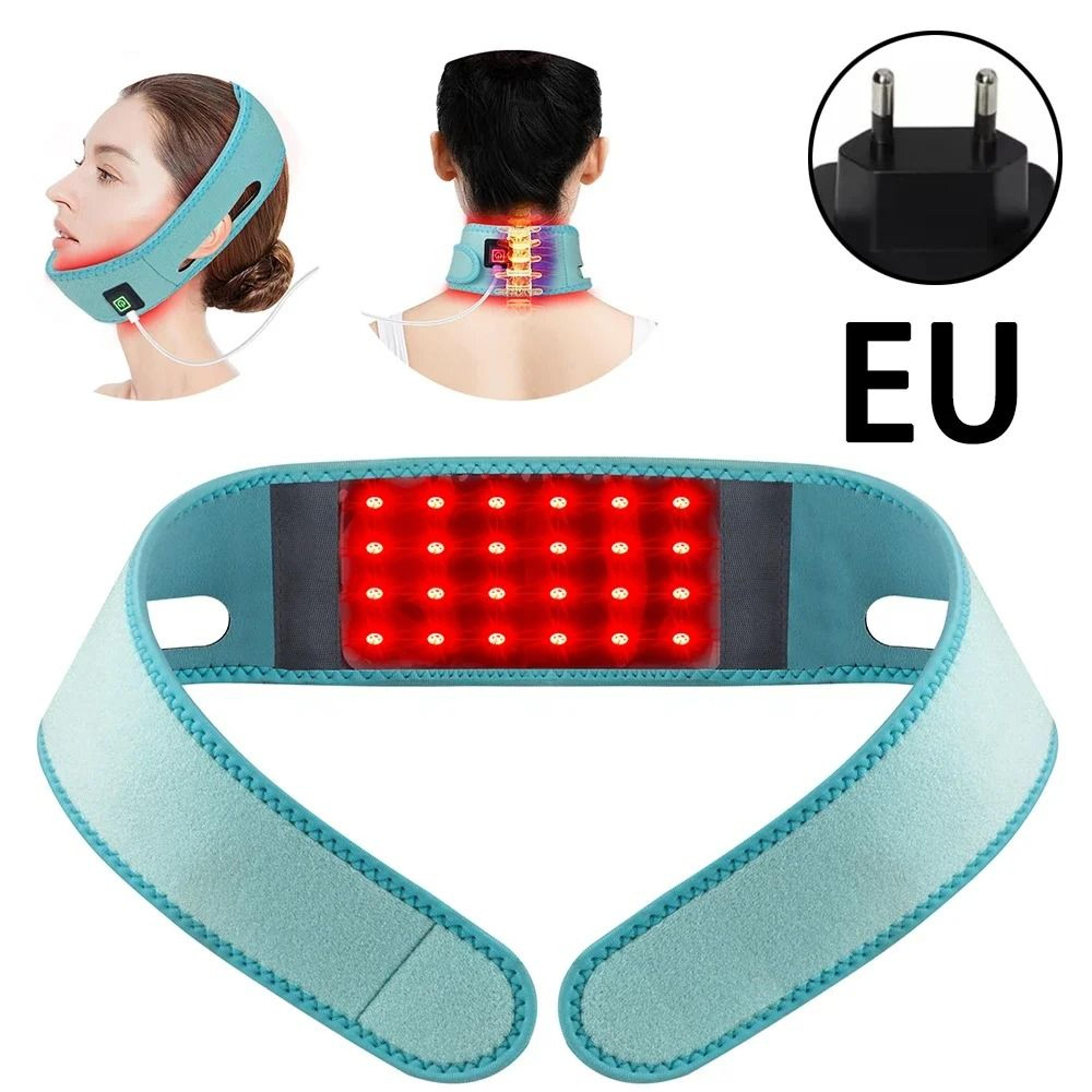 660nm Red Light Infrared 850nm Neck Heating Belt Pain Relief Wrap Firming Skin Care 11