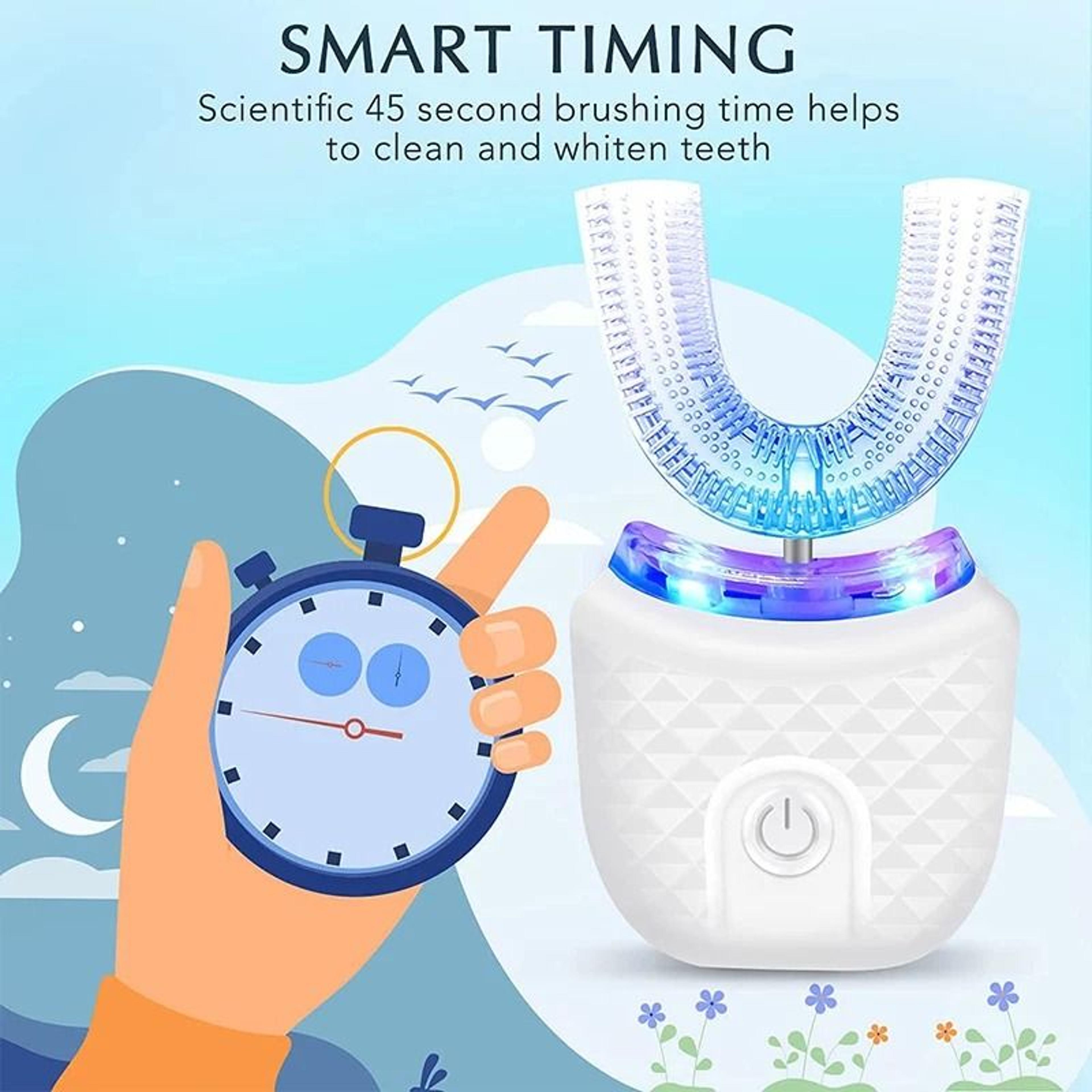 Wireless Chargeable Silicone U Shape Automatic Electric Toothbrush 2