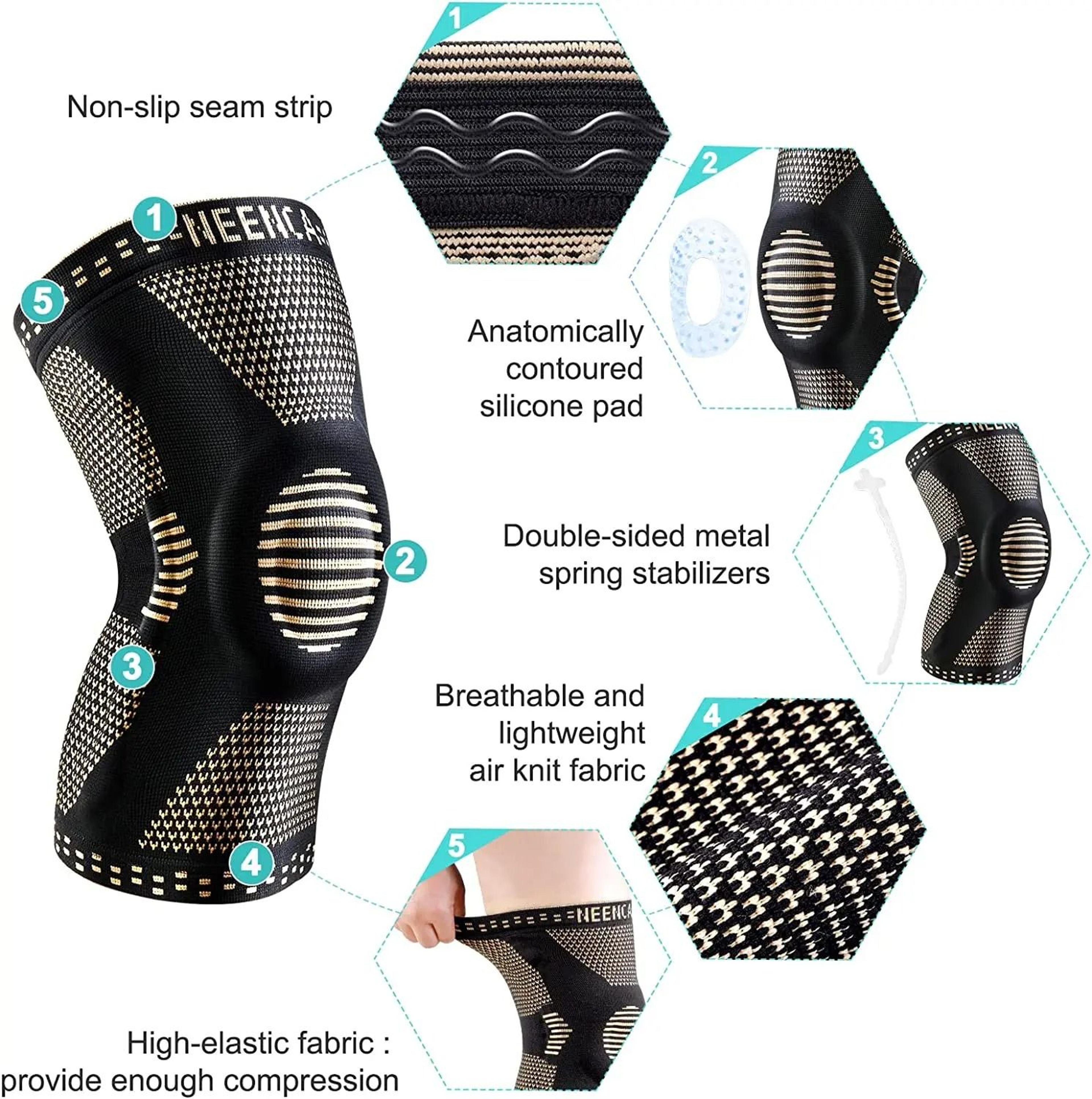 NEENCA Copper Knee Brace With Patella Gel Pad And Side Stabilizers For Pain Relief And Sports Suppo 1