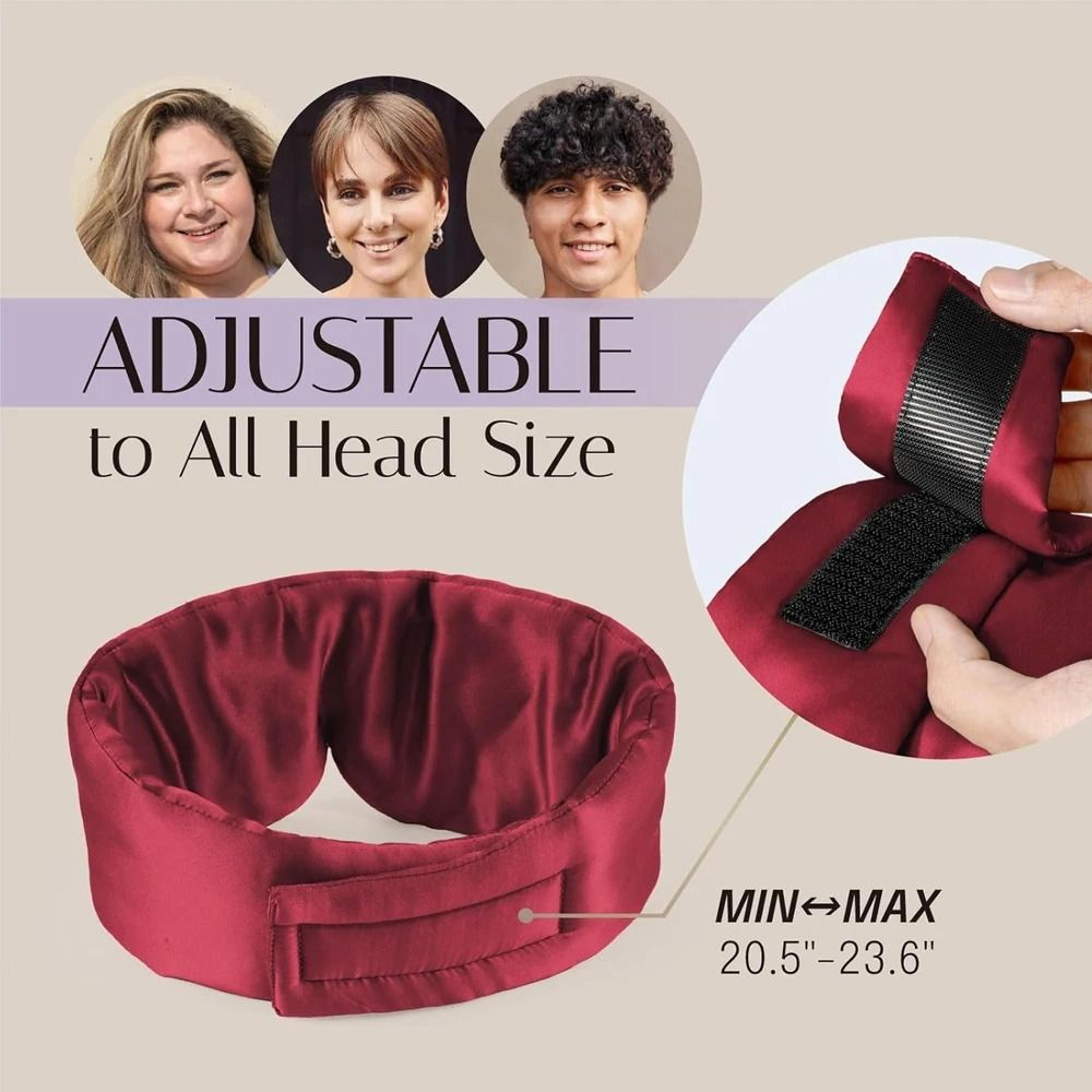 Silk Sleep Mask With Adjustable Fit 100 Percent Mulberry Silk Eye Cover For Wrinkle Prevention And  5