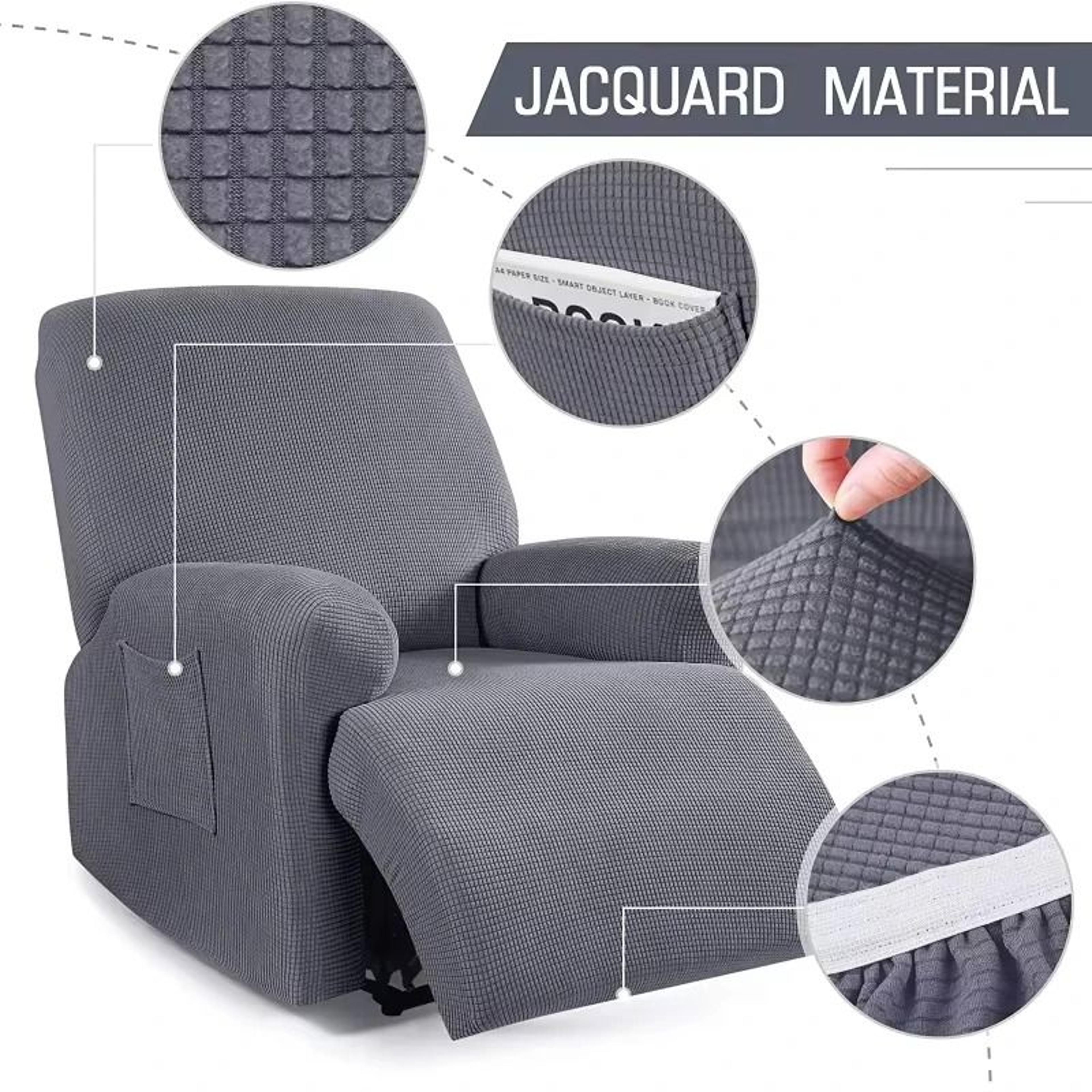 stretch recliner sofa cover one seater armchair slipcover with elastic jacquard fabric