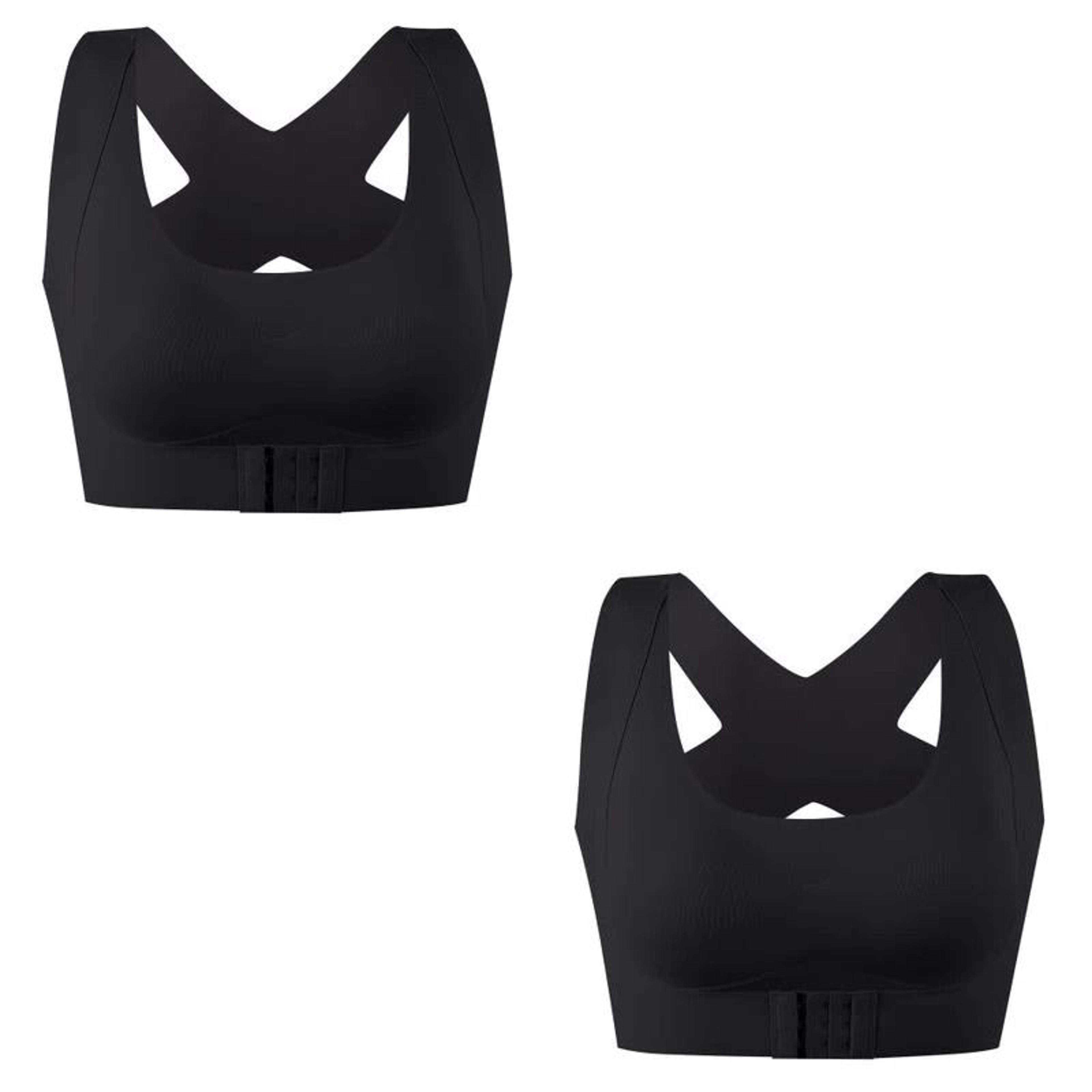 Womens Push Up Bra Posture Corrector Bralette With Front Closure And Cross Back Support 6