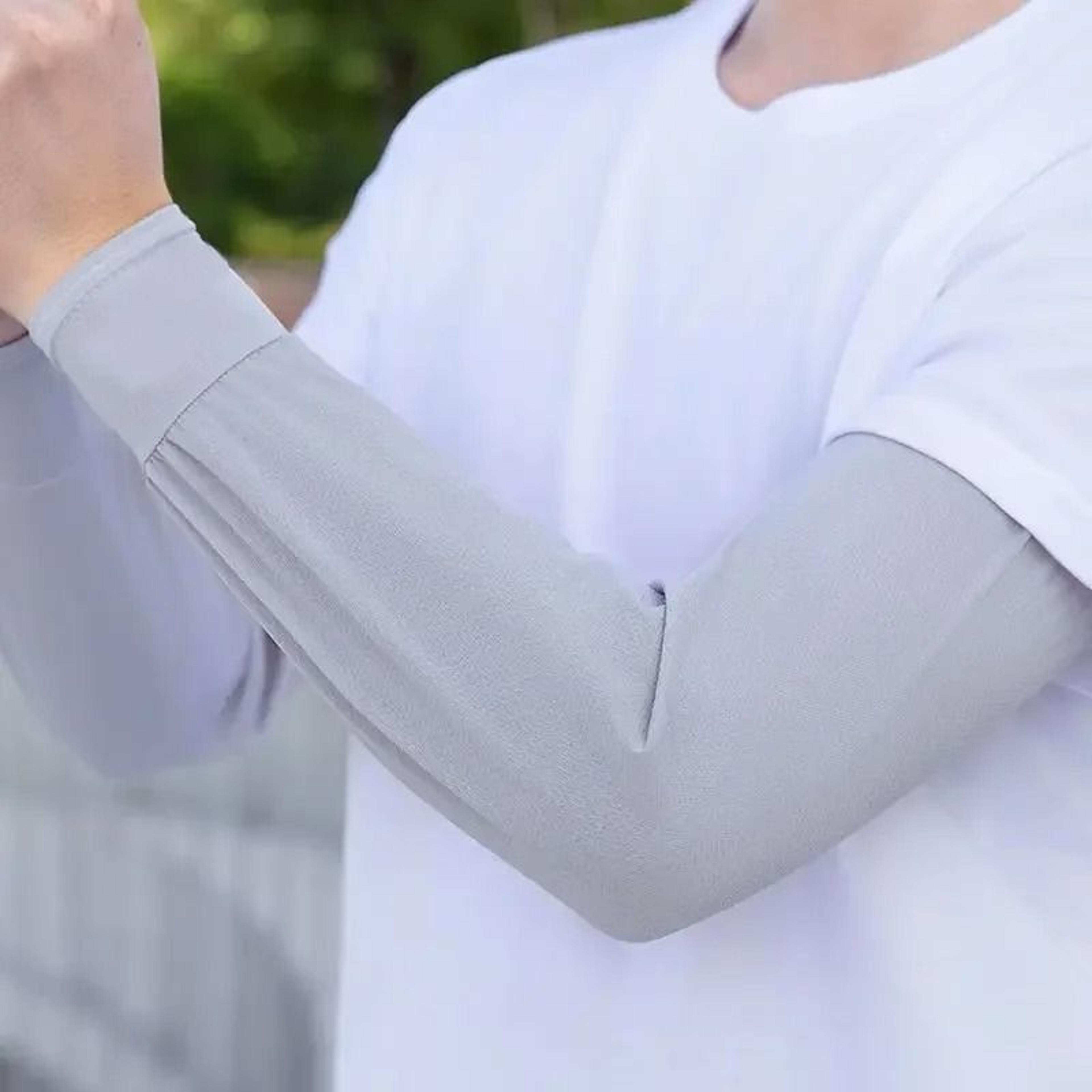 Ice Silk UV Protection Arm Sleeves For Men Loose Sunscreen Gloves 6