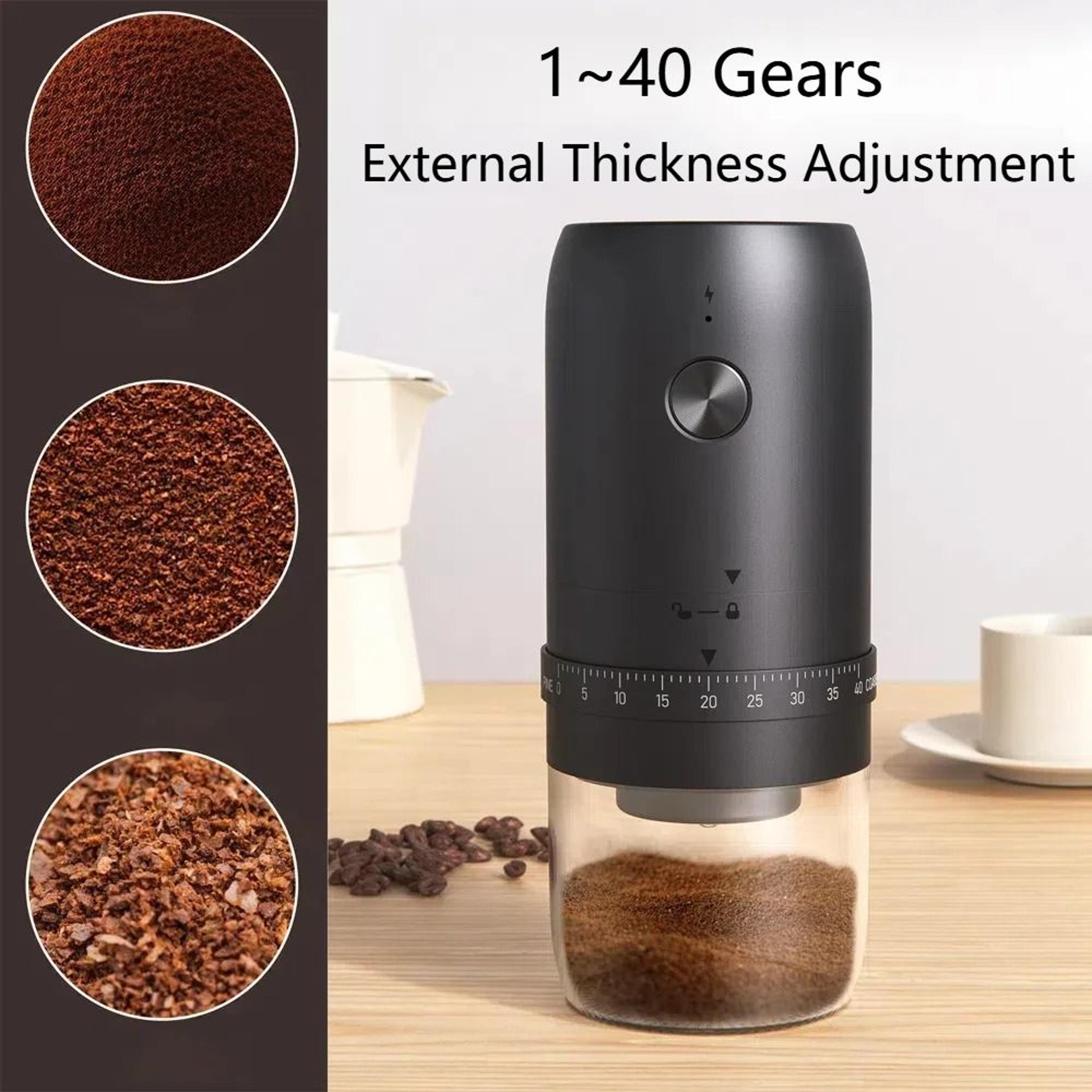 Portable Electric Coffee Bean Grinder With 40 Gear Settings And 1800mAh Battery 1