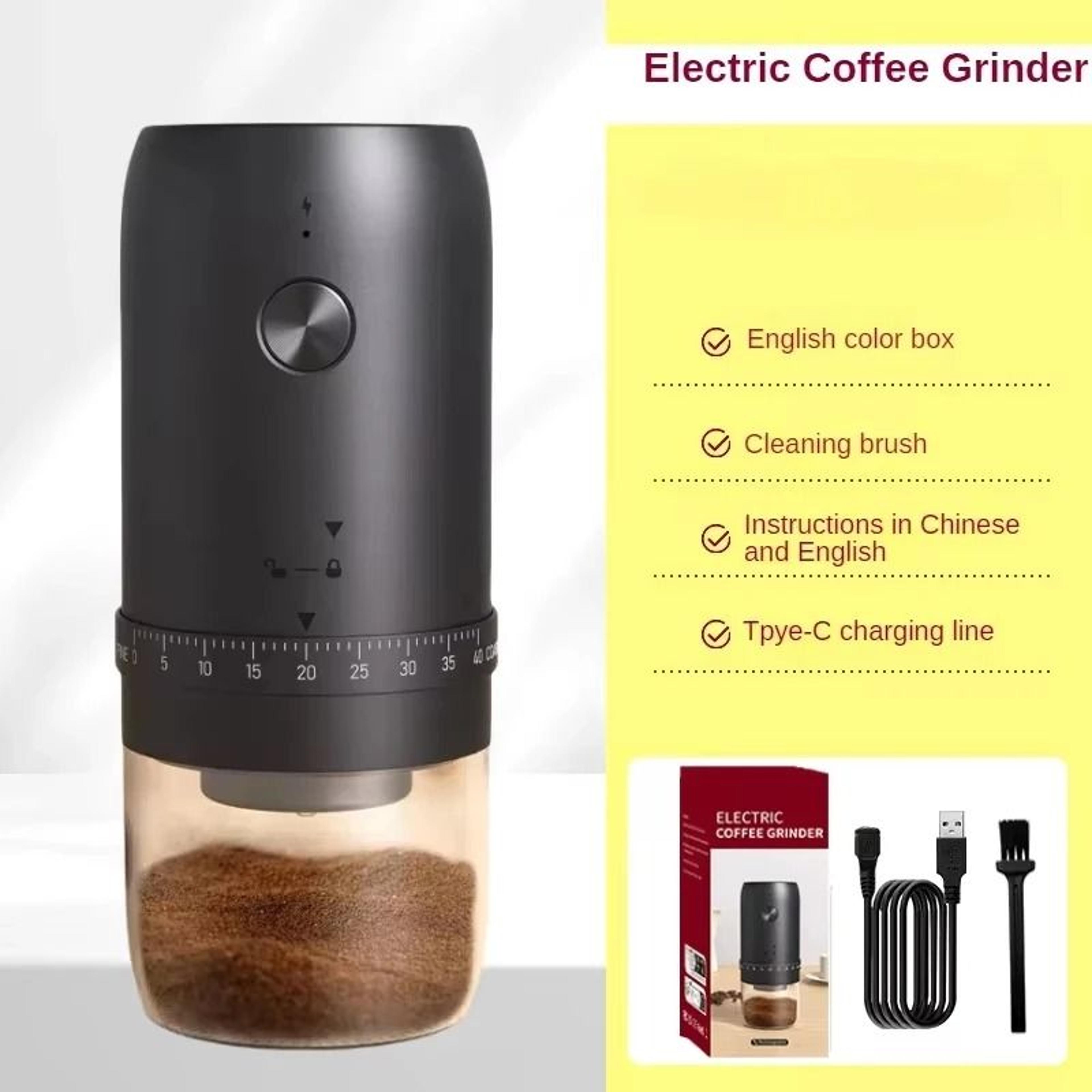 Portable Electric Coffee Bean Grinder With 40 Gear Settings And 1800mAh Battery 6