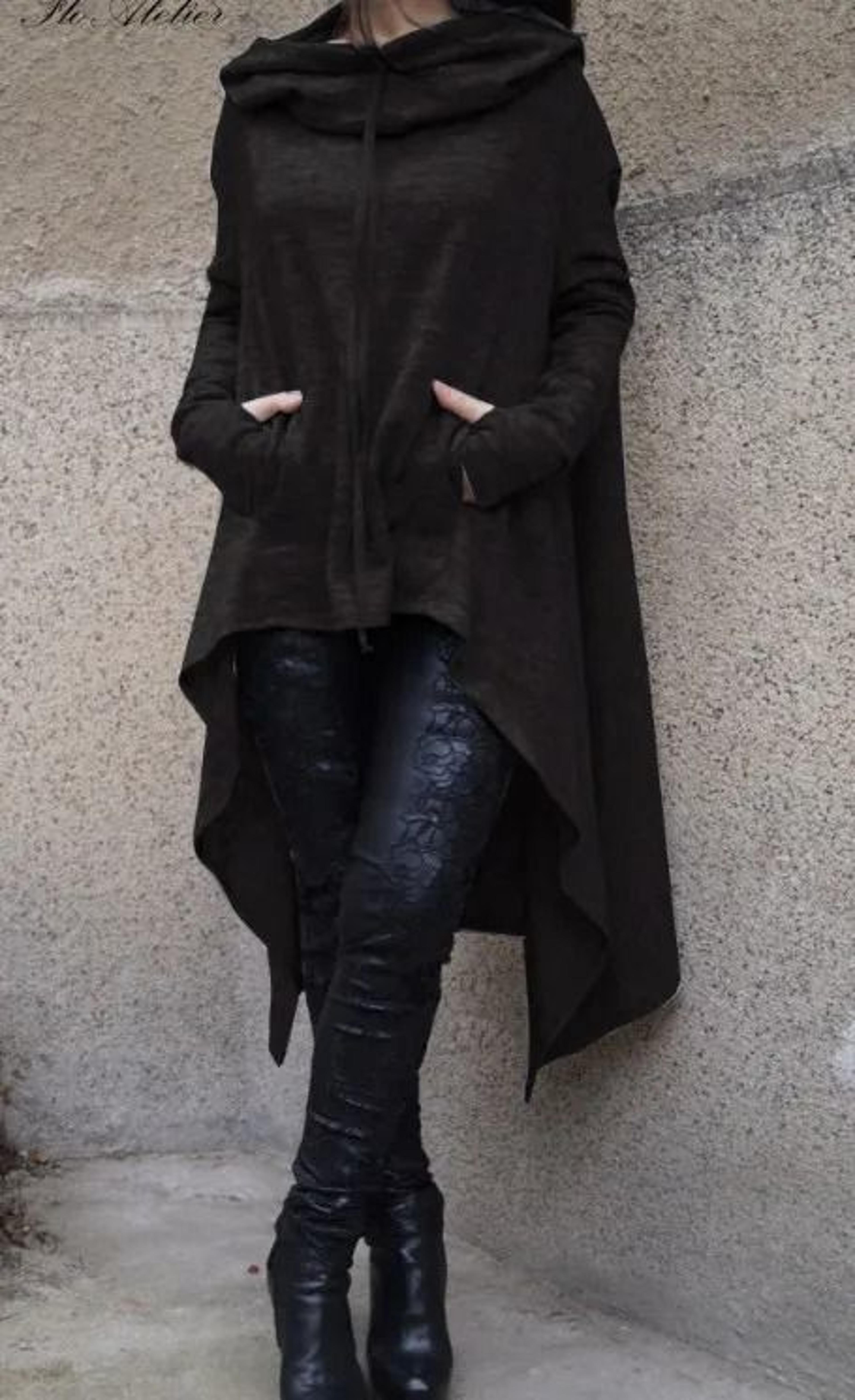 Women Long Oversized Hoodie Casual Solid Color Pullover With Plus Sizes S To 5XL 1