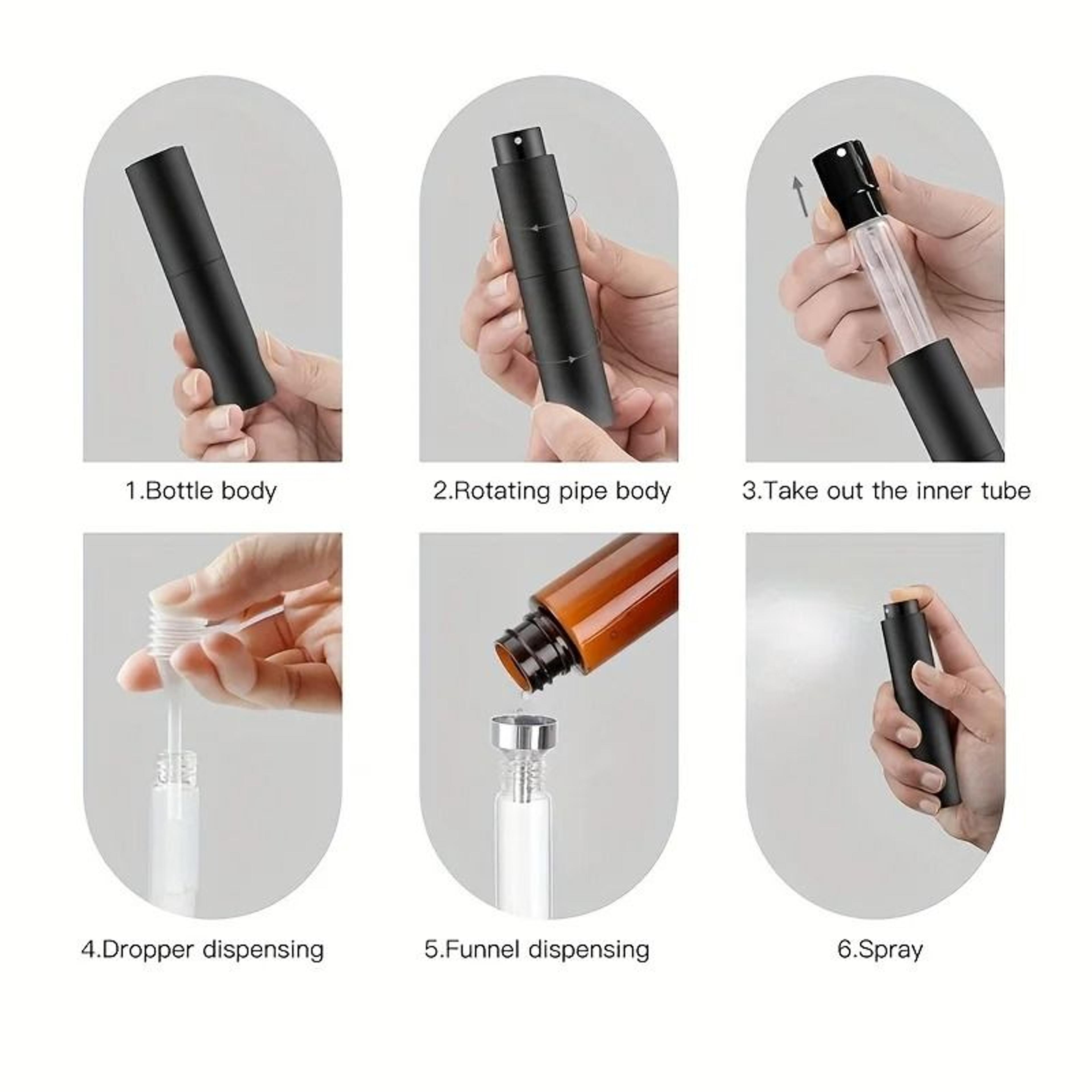 Refillable Travel Perfume Spray Bottle 10ml Portable Cologne Atomizer 4