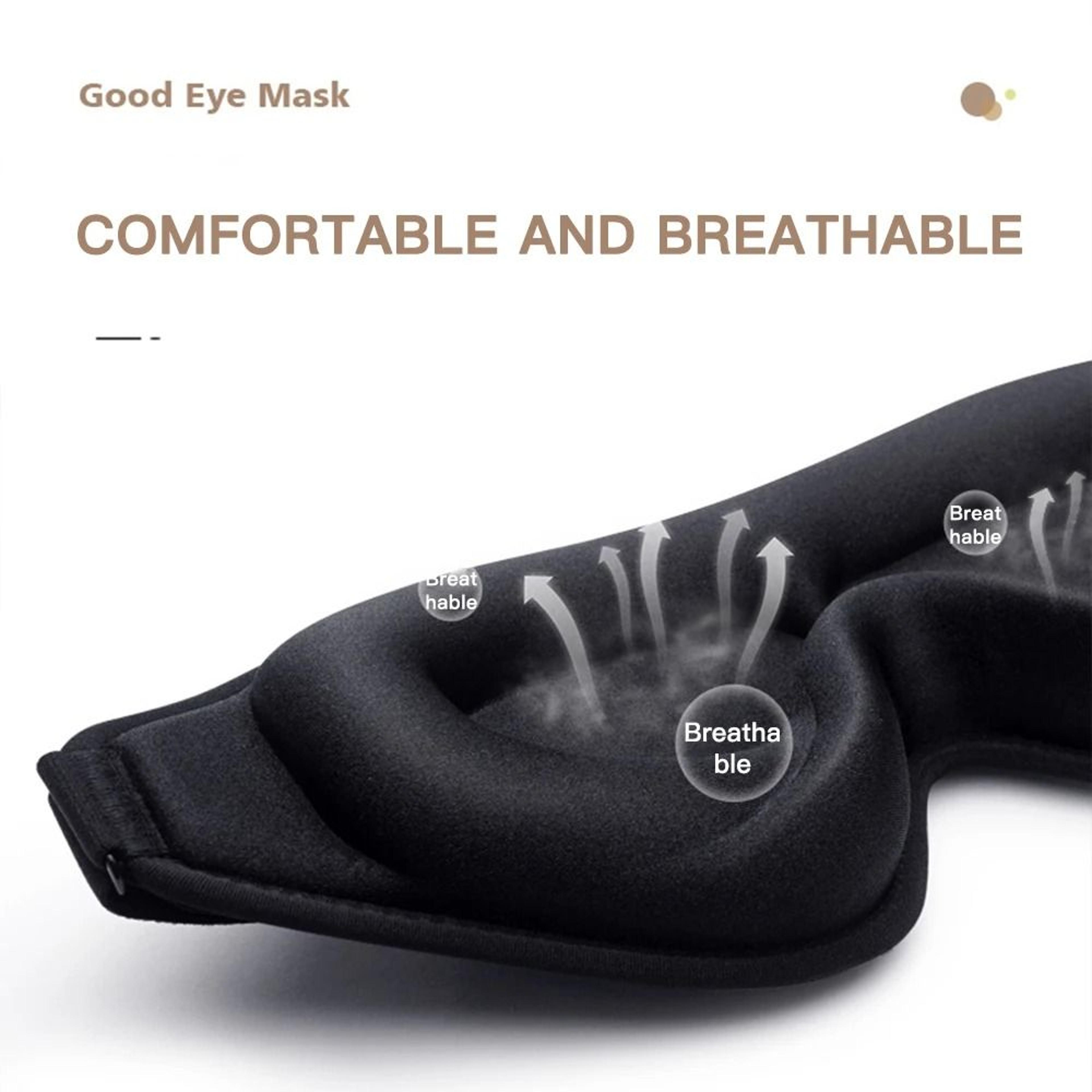 3D Sleep Mask Soft Memory Foam Eye Cover For Light Blocking And Comfortable Rest 5