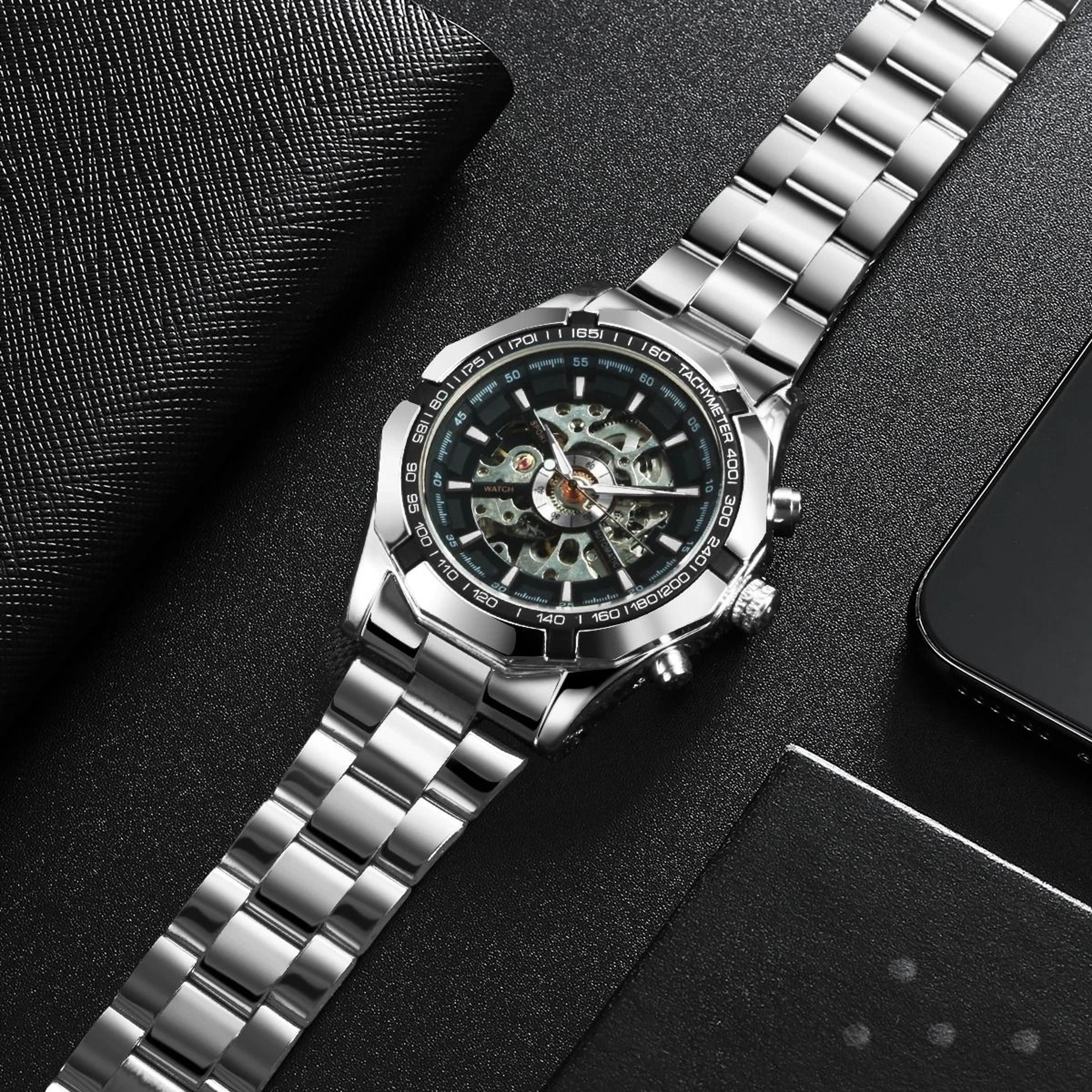 WINNER Classic Skeleton Watch For Men Luminous Mechanical Timepiece 2