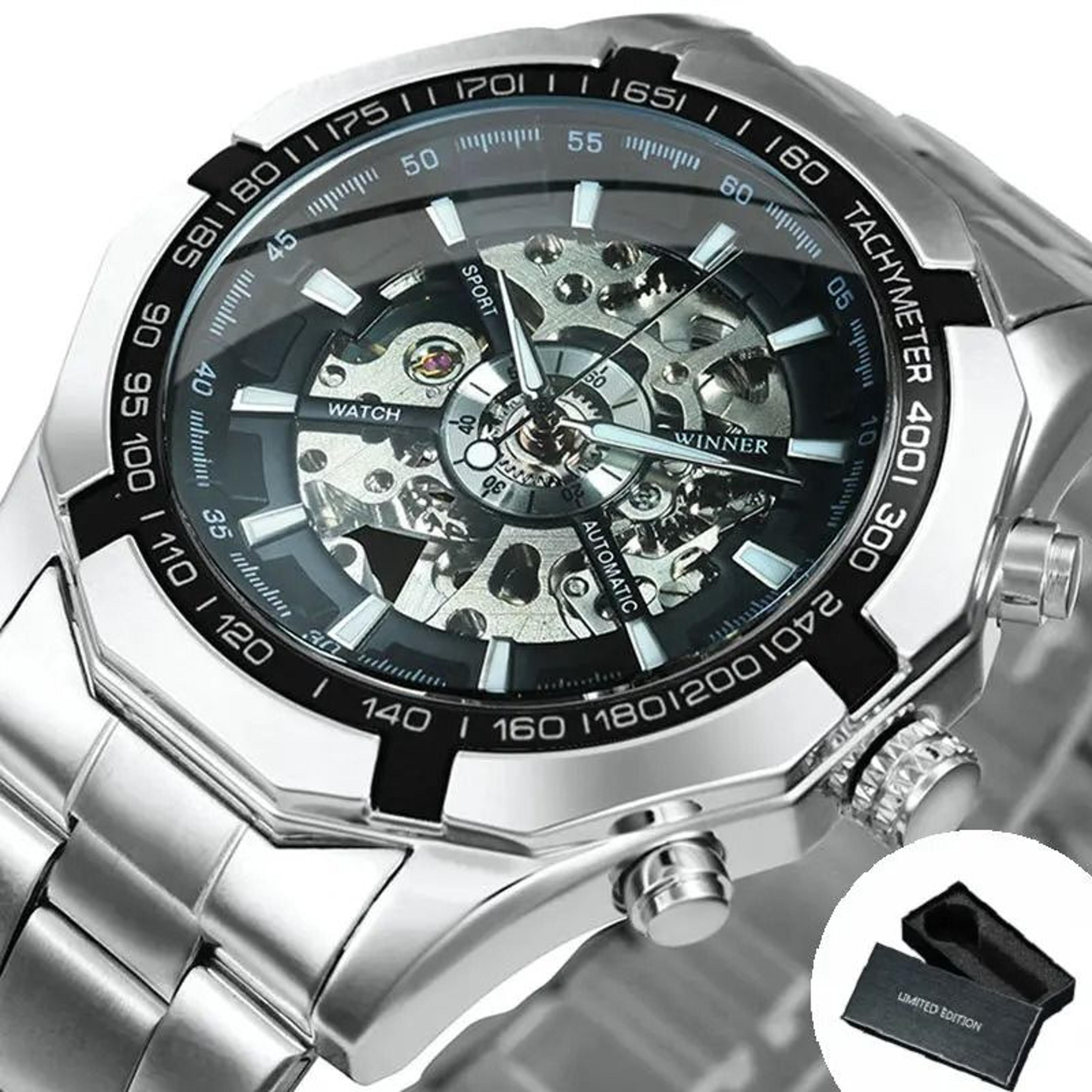 WINNER Classic Skeleton Watch For Men Luminous Mechanical Timepiece 6
