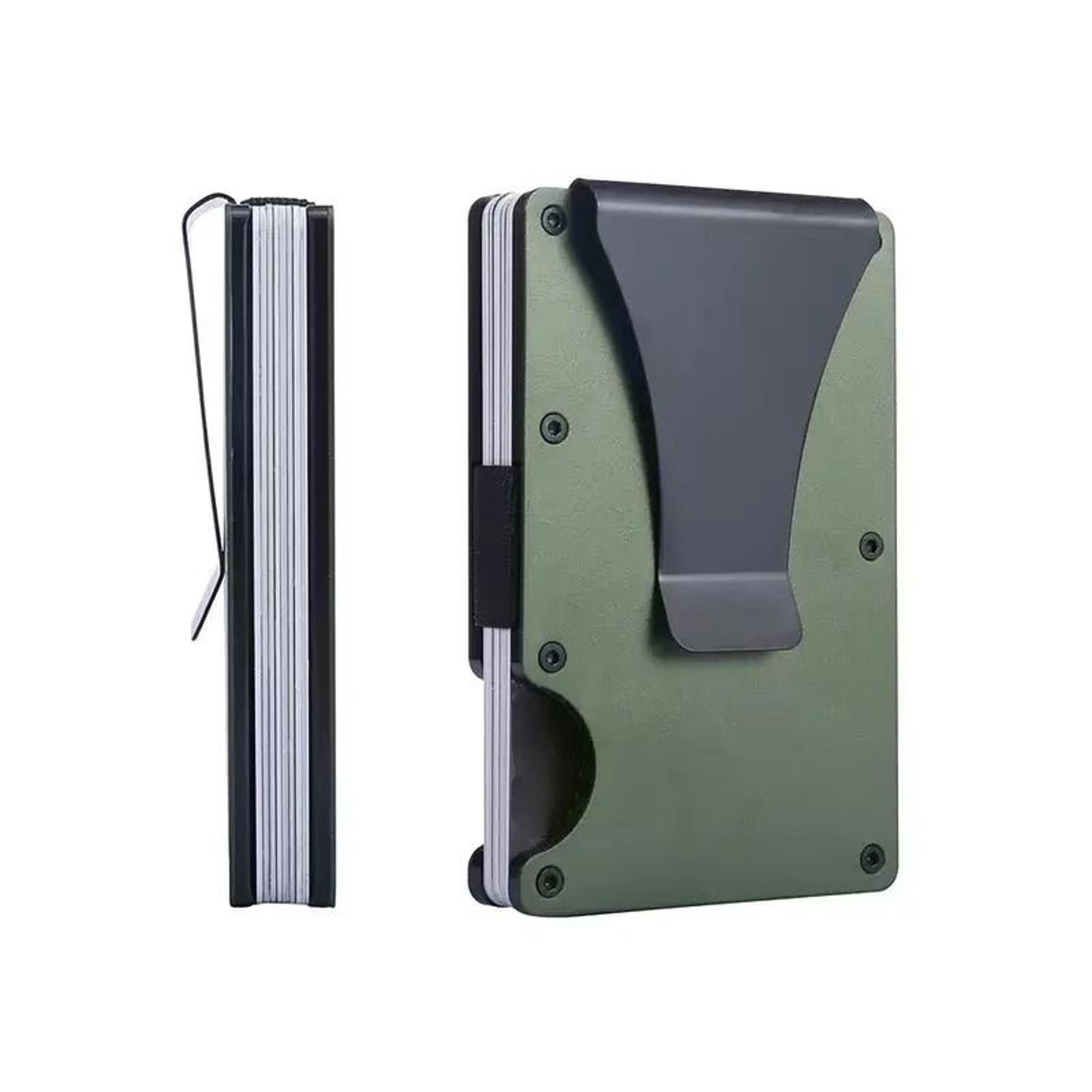 Slim RFID Blocking Metal Wallet With Money Clip For Men 9