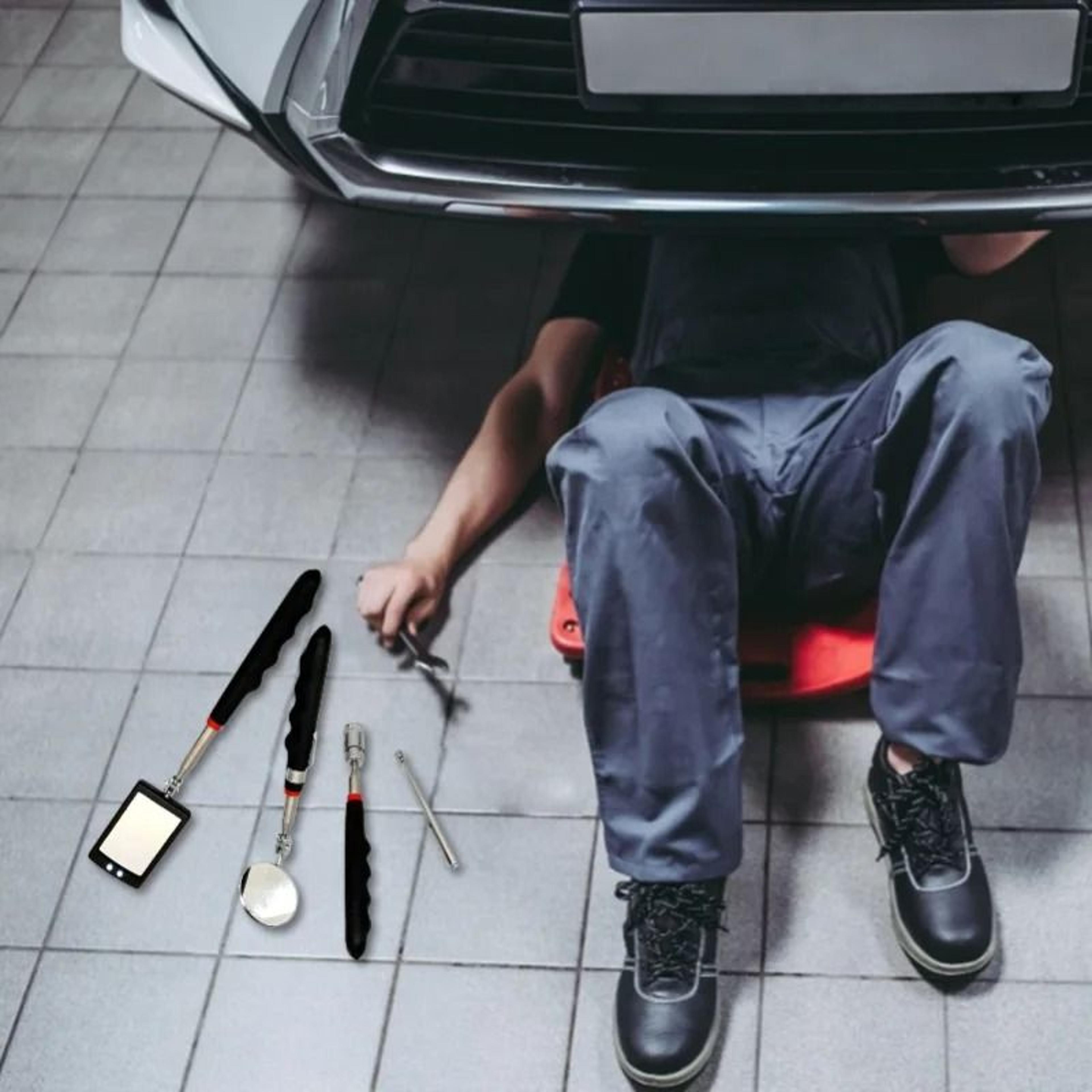 360 Inspection Mirror LED Light Telescoping Tool 4