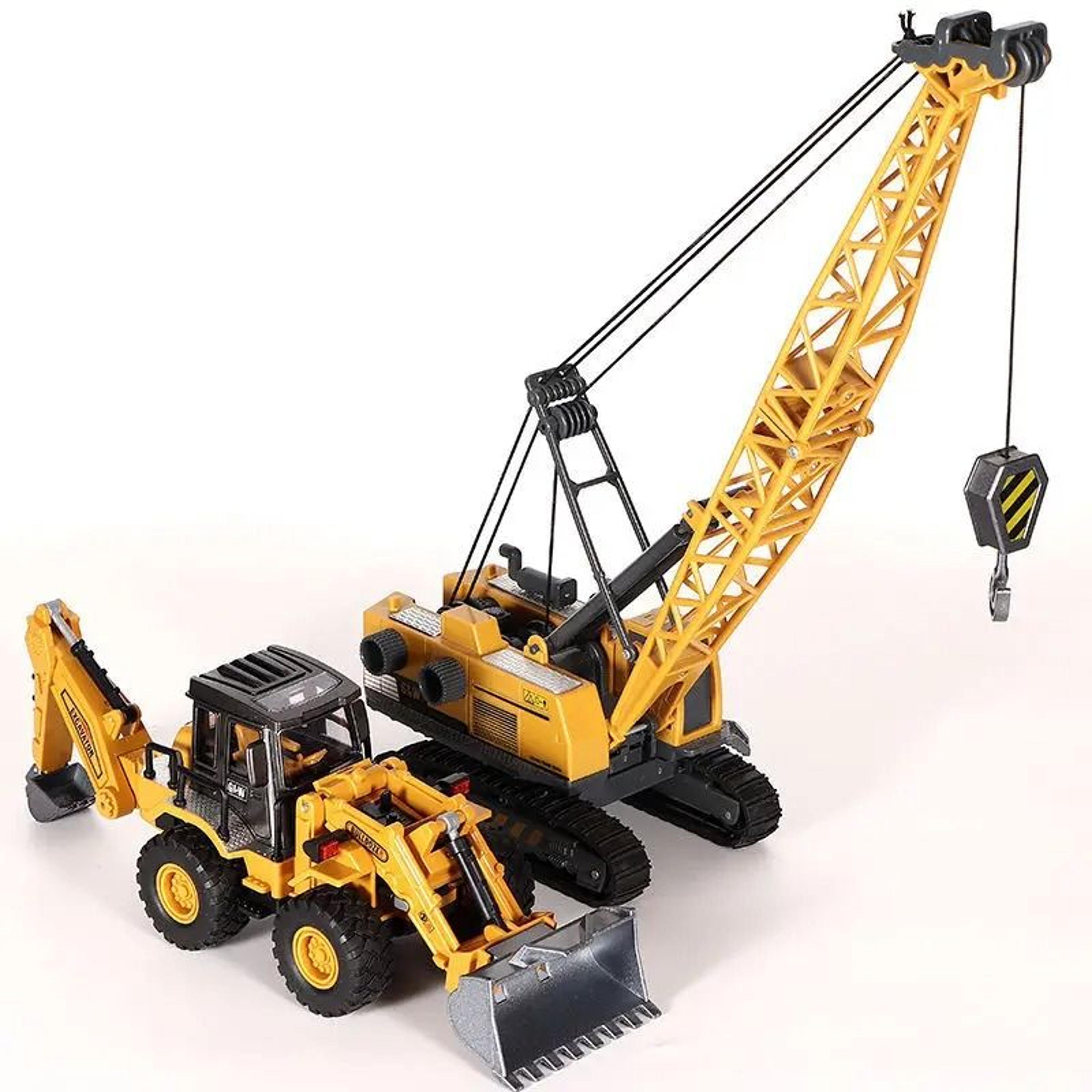 Alloy Mini Construction Vehicle Die Cast Model Tractor Bulldozer Excavator Toy 0