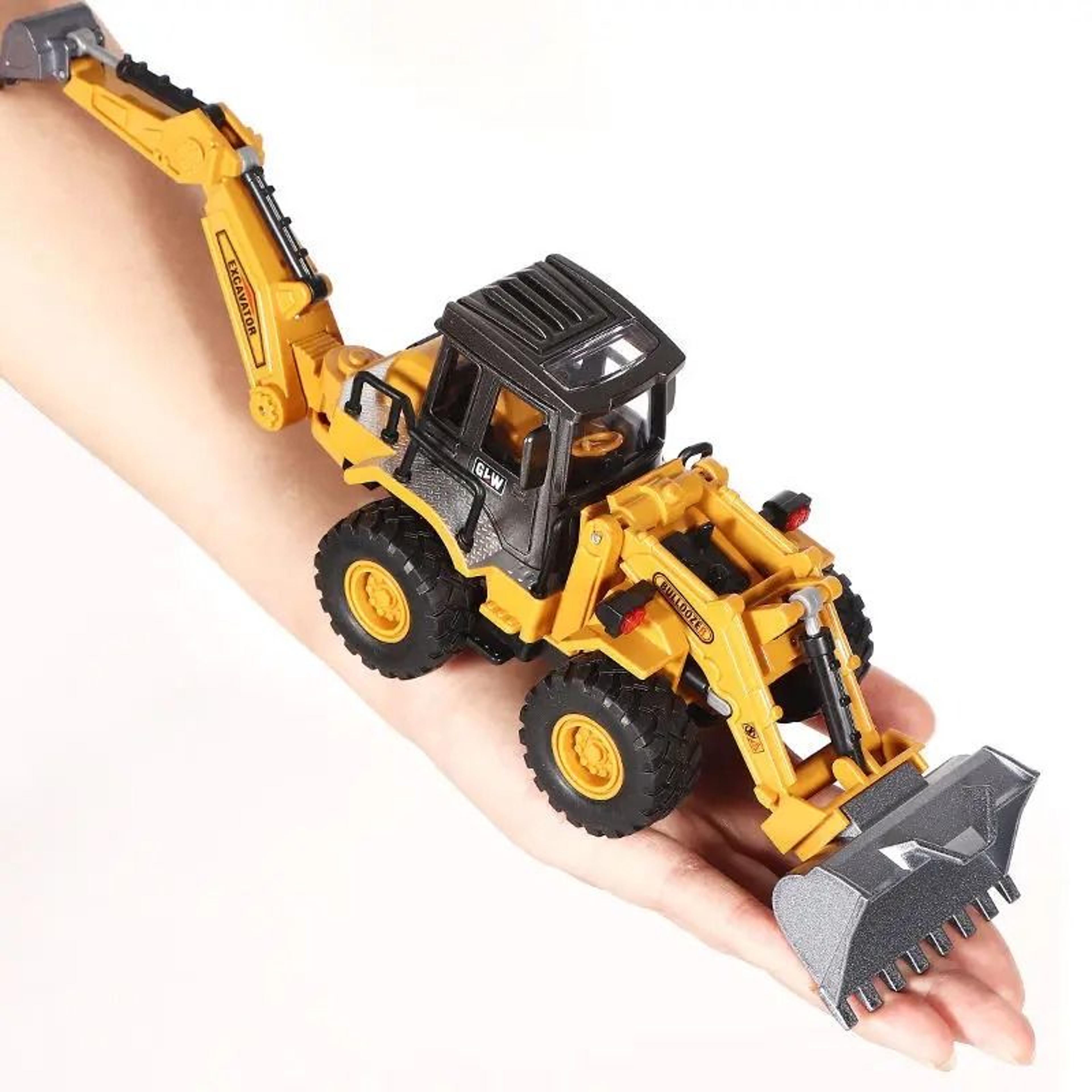 Alloy Mini Construction Vehicle Die Cast Model Tractor Bulldozer Excavator Toy 1