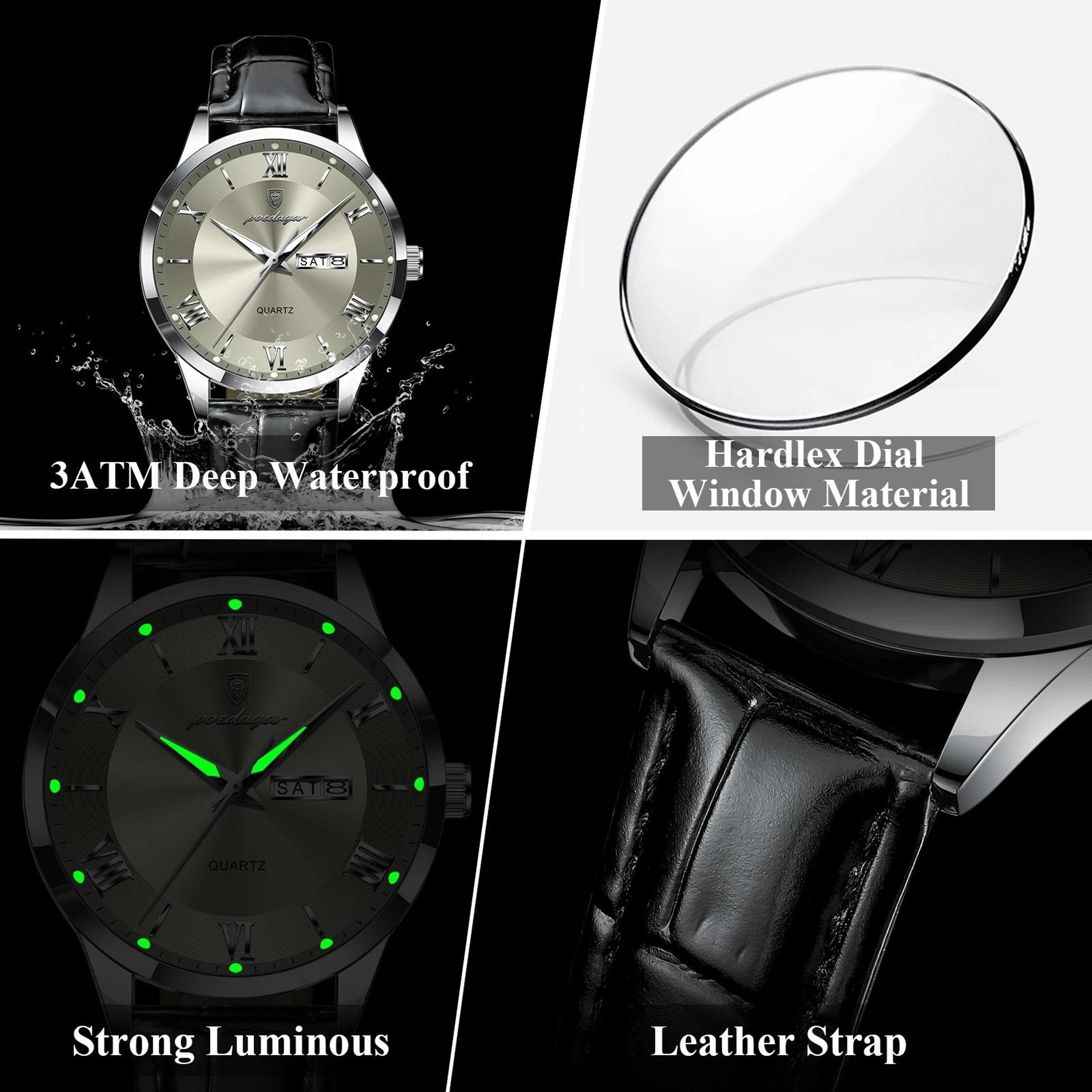 POEDAGAR Top Luxury Military Waterproof Mens Quartz Watch 3