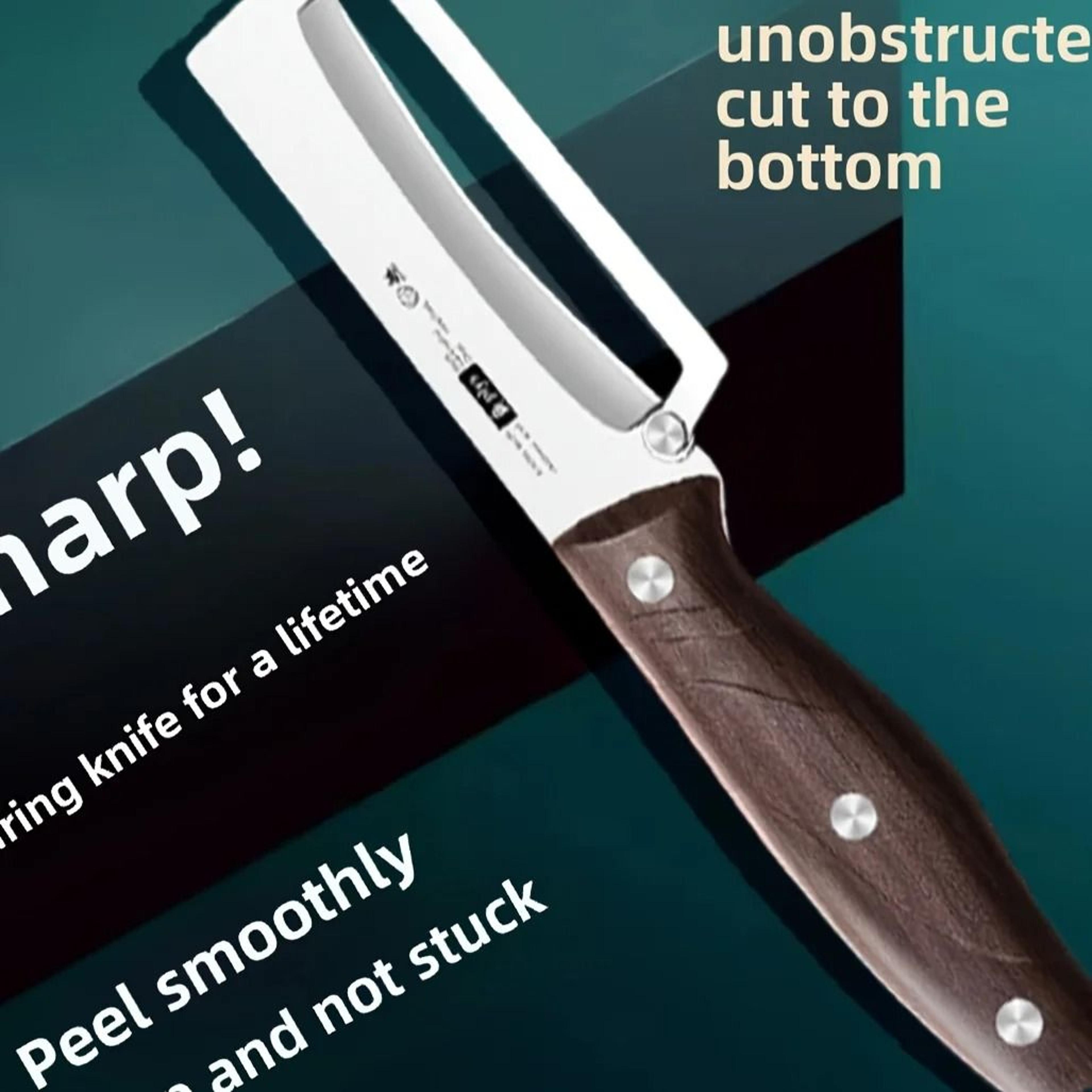 Stainless Steel Peeler With Wooden Handle 1