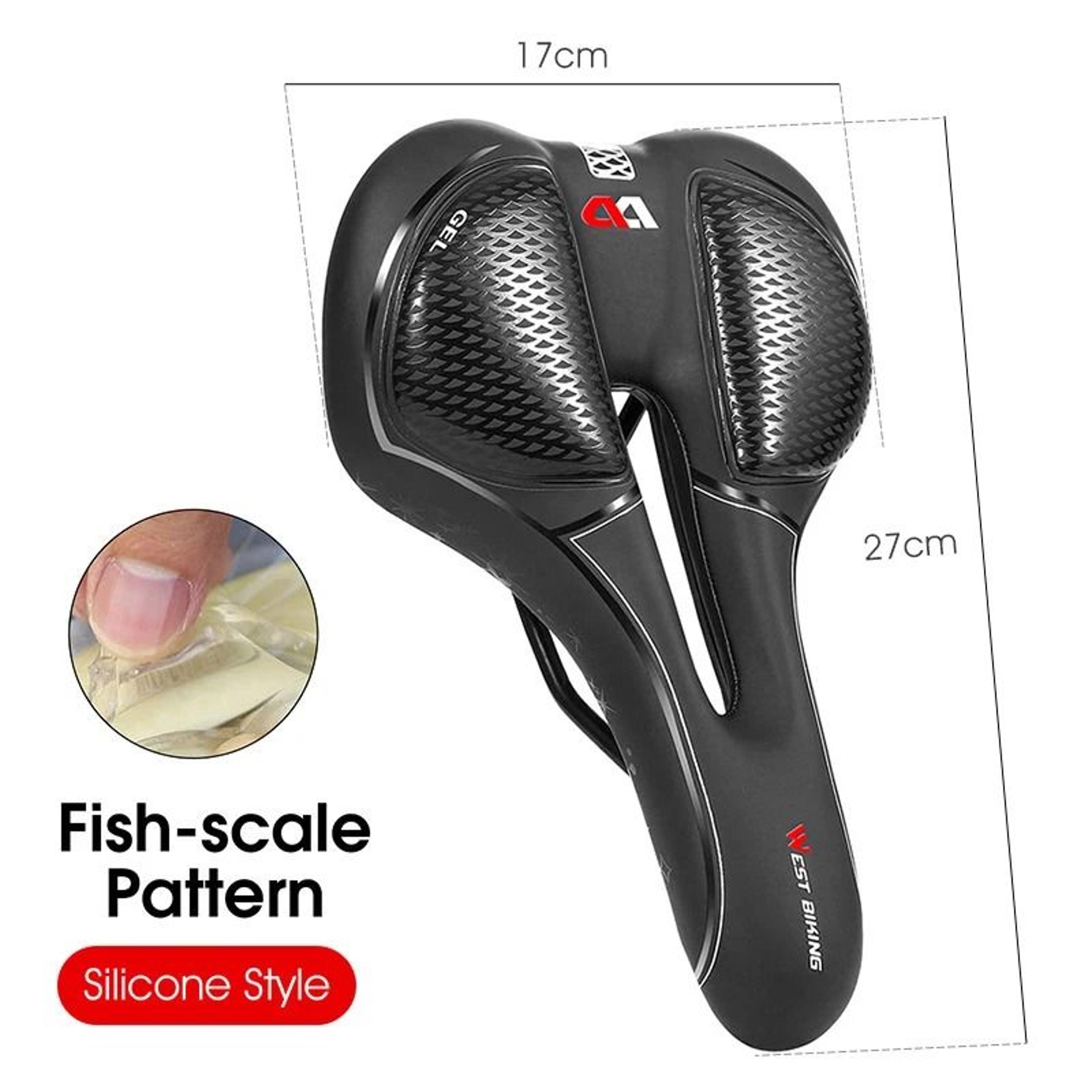 West Biking MTB Bike Bicycle Saddle Rail Hollow Breathable Absorption Rainproof Comfortable Sponge  15