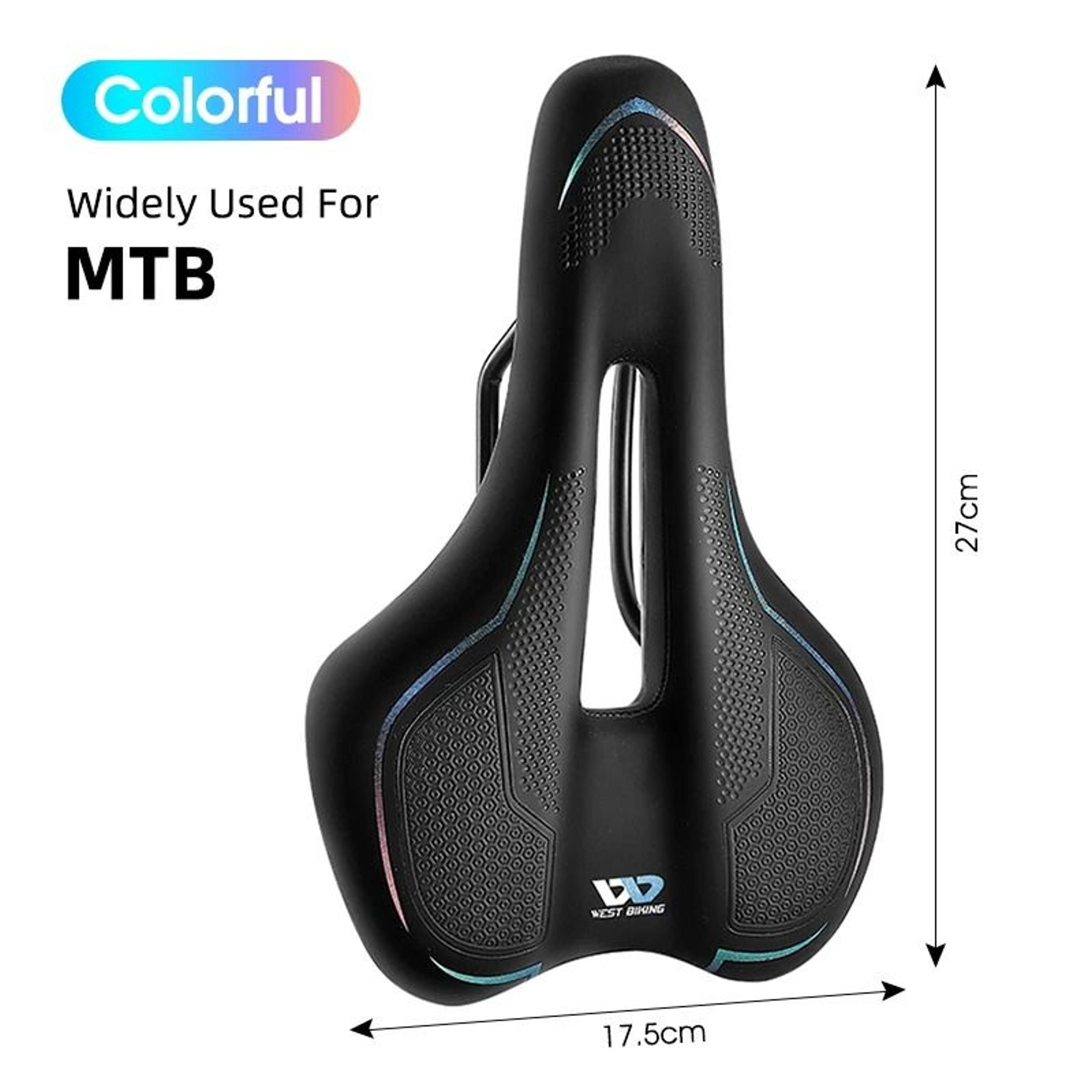 West Biking MTB Bike Bicycle Saddle Rail Hollow Breathable Absorption Rainproof Comfortable Sponge  8