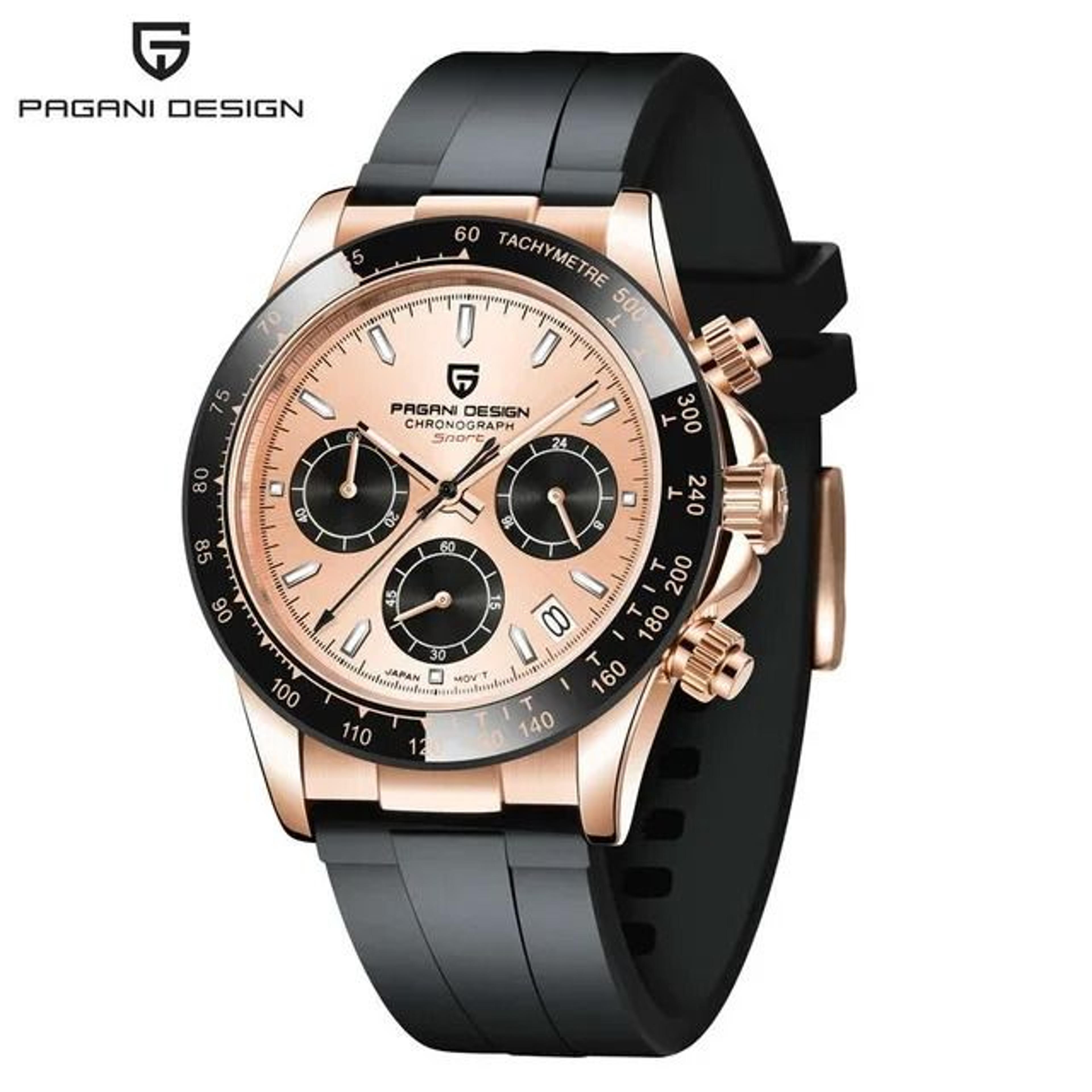 Pagani Design 40mm Quartz Watch Stainless Steel Sapphire 9