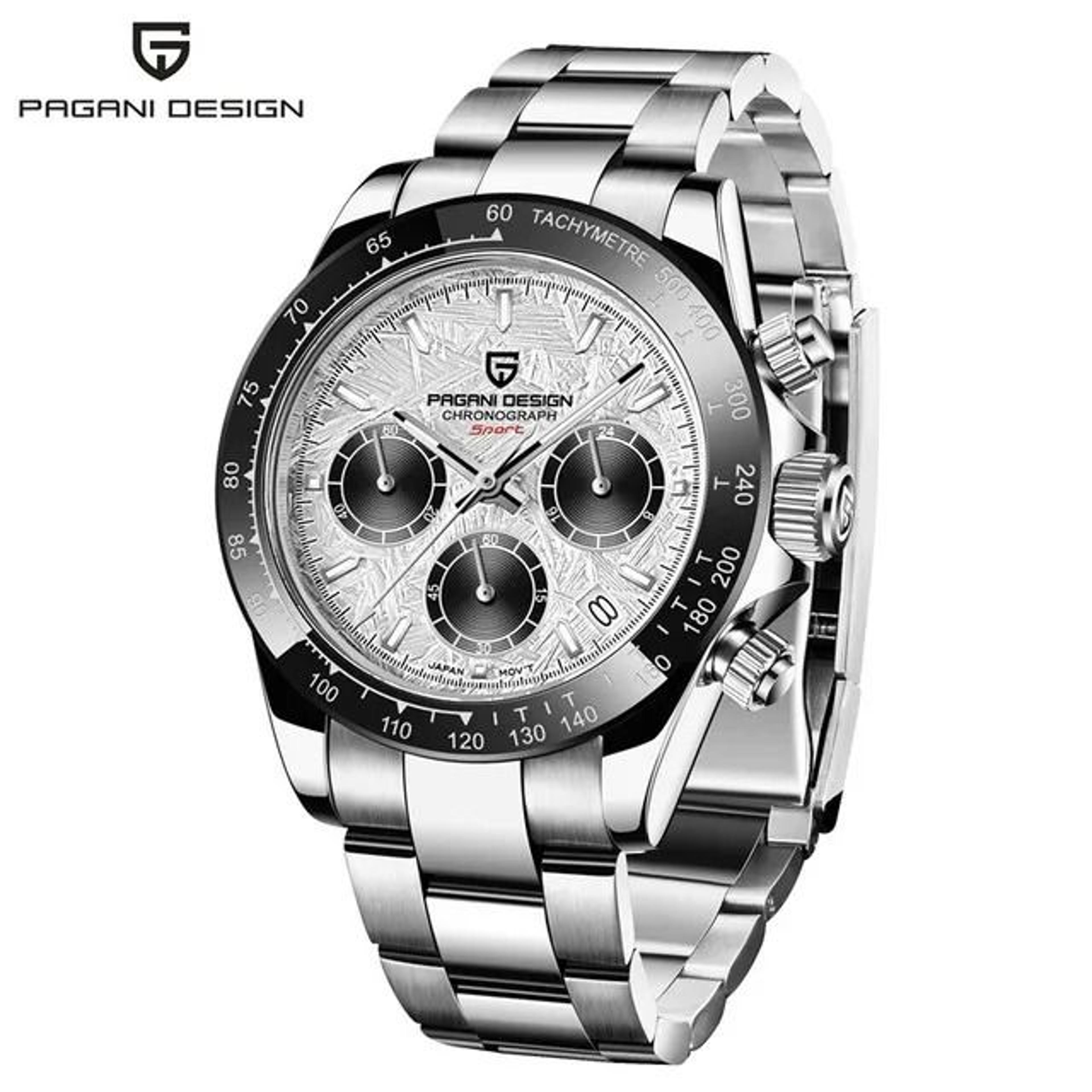 Pagani Design 40mm Quartz Watch Stainless Steel Sapphire 11